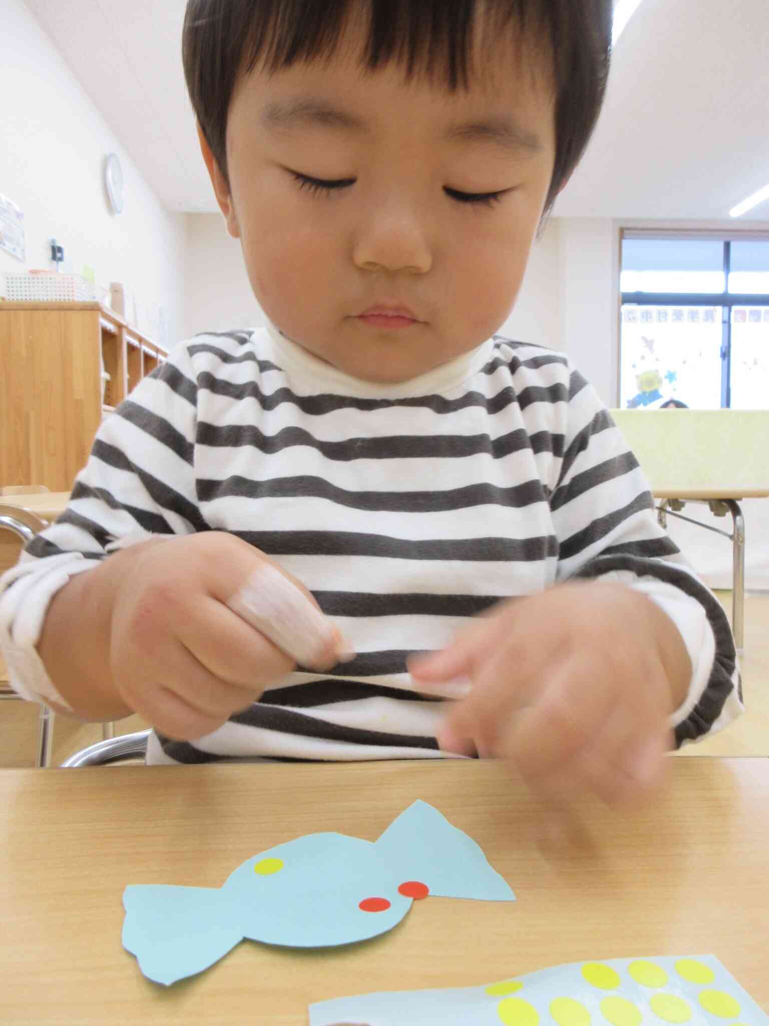 上手に貼ることが出来ているね!(^^)!