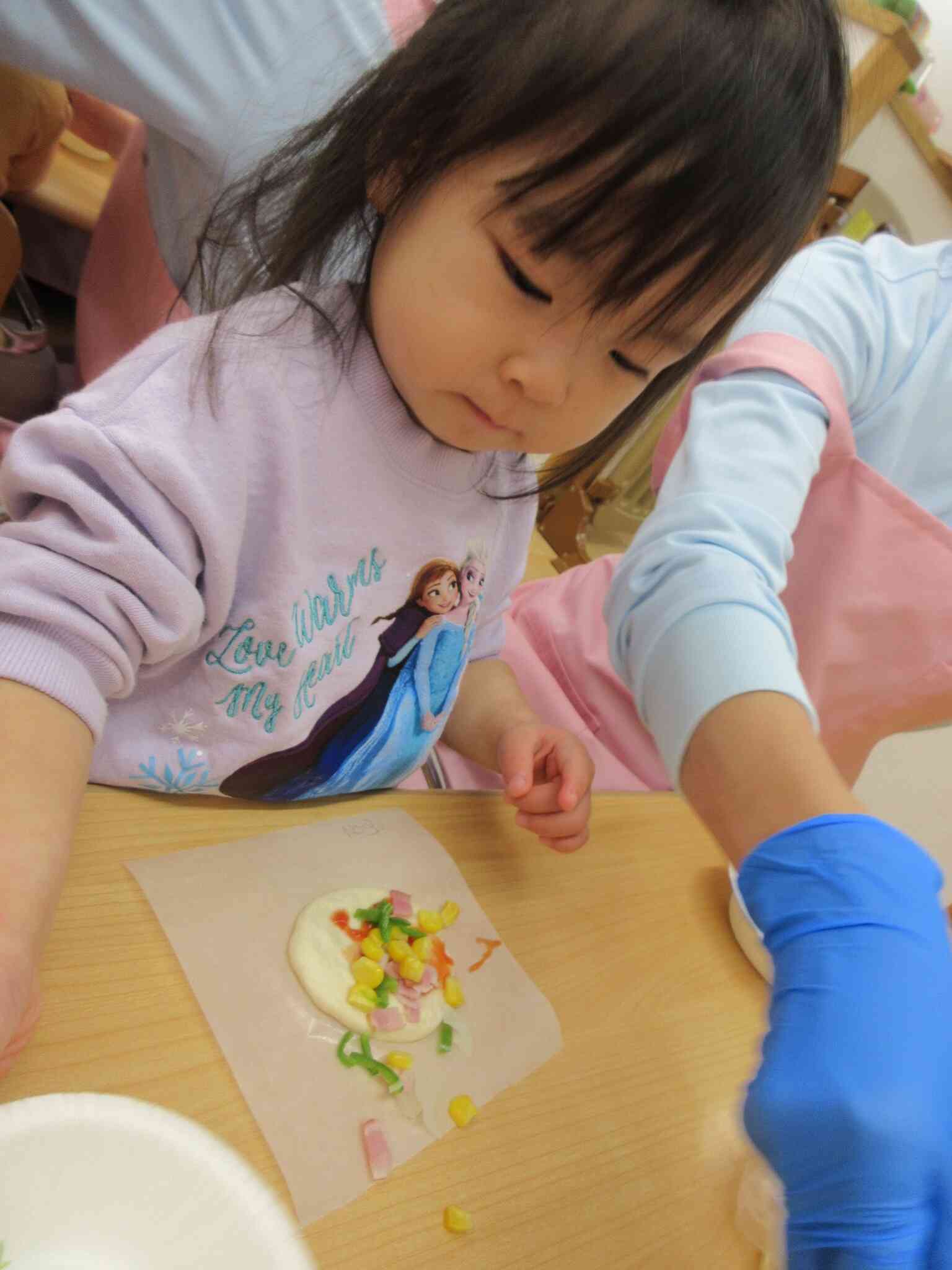 ピザを作るんだよ～！美味しくしなきゃ(*^-^*)