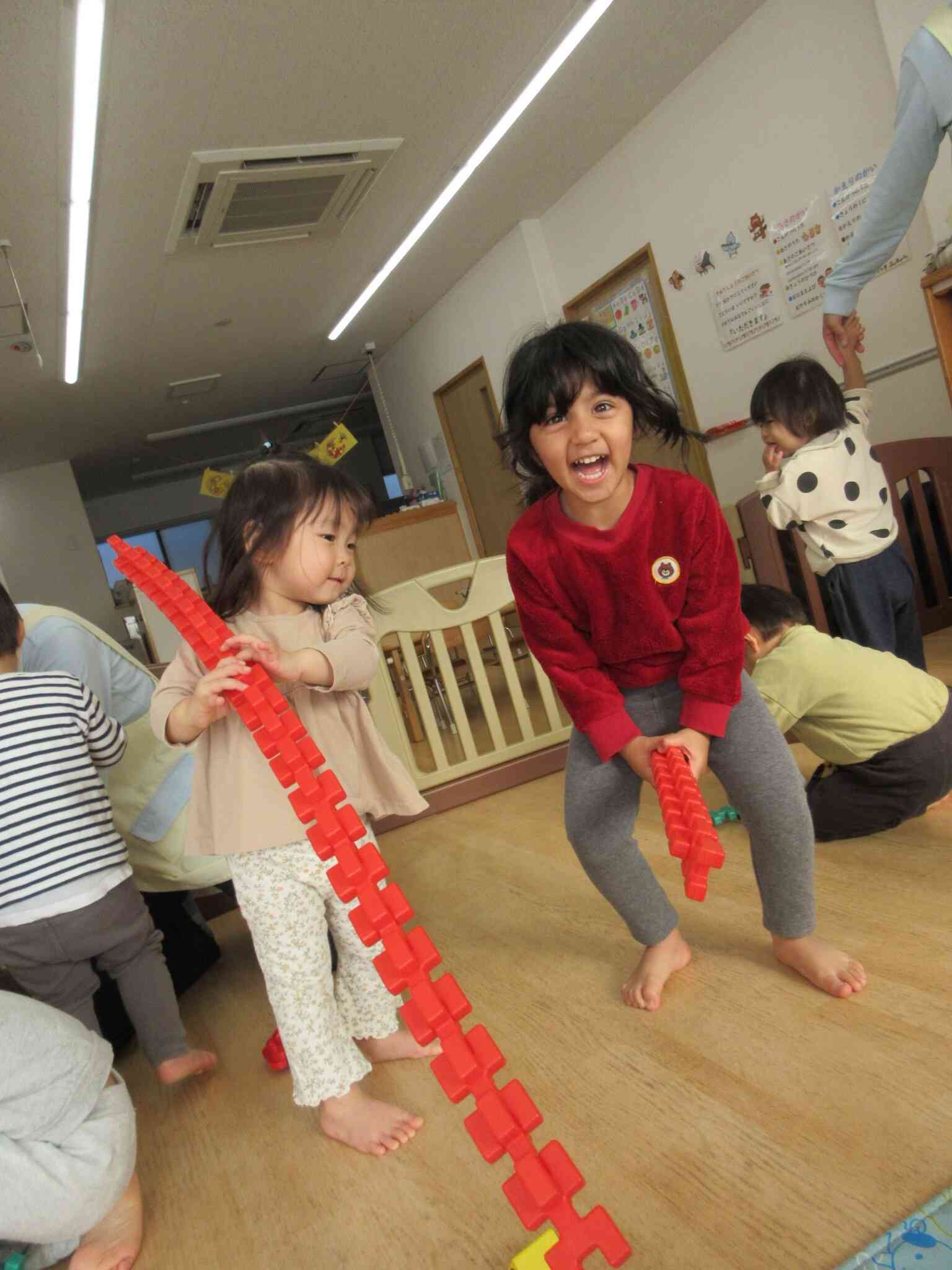 すっっごく長くつなげたね～(*^-^*)