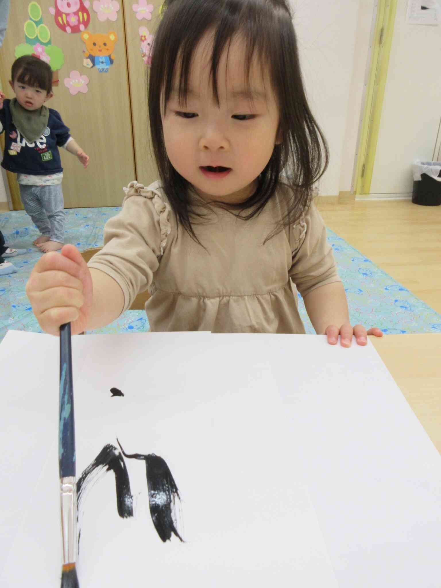 あひる組でも書初めをしました！！