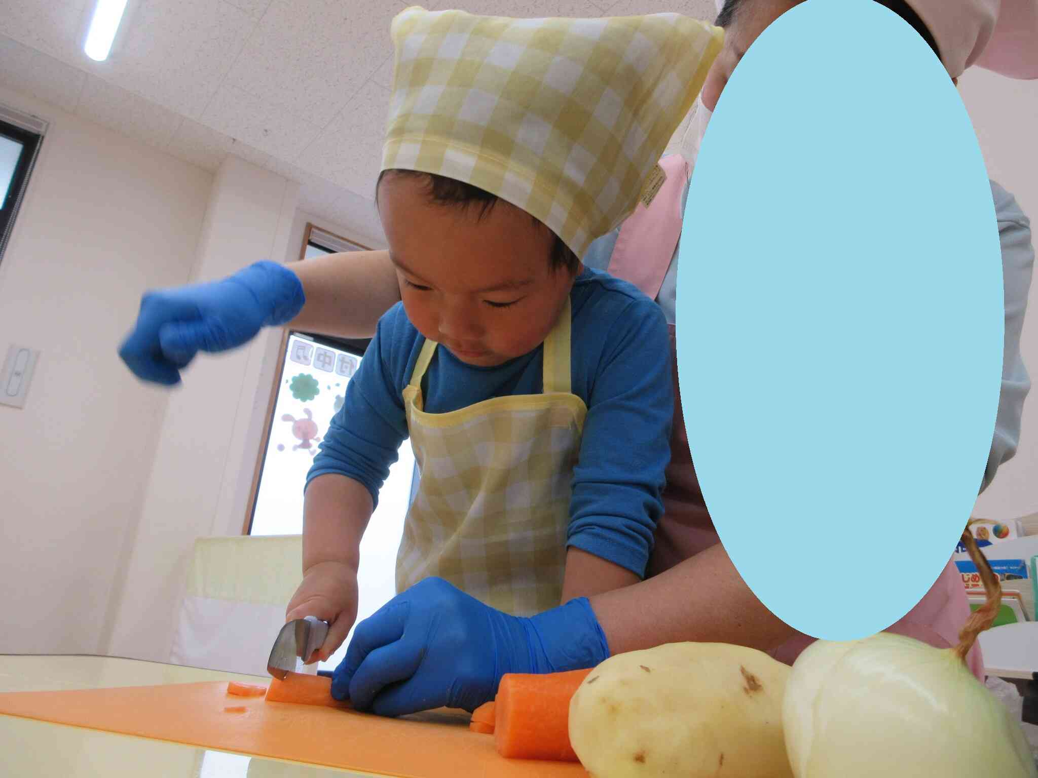 さあ！うさぎ組のみなさん！作りますよ～(*^-^*)