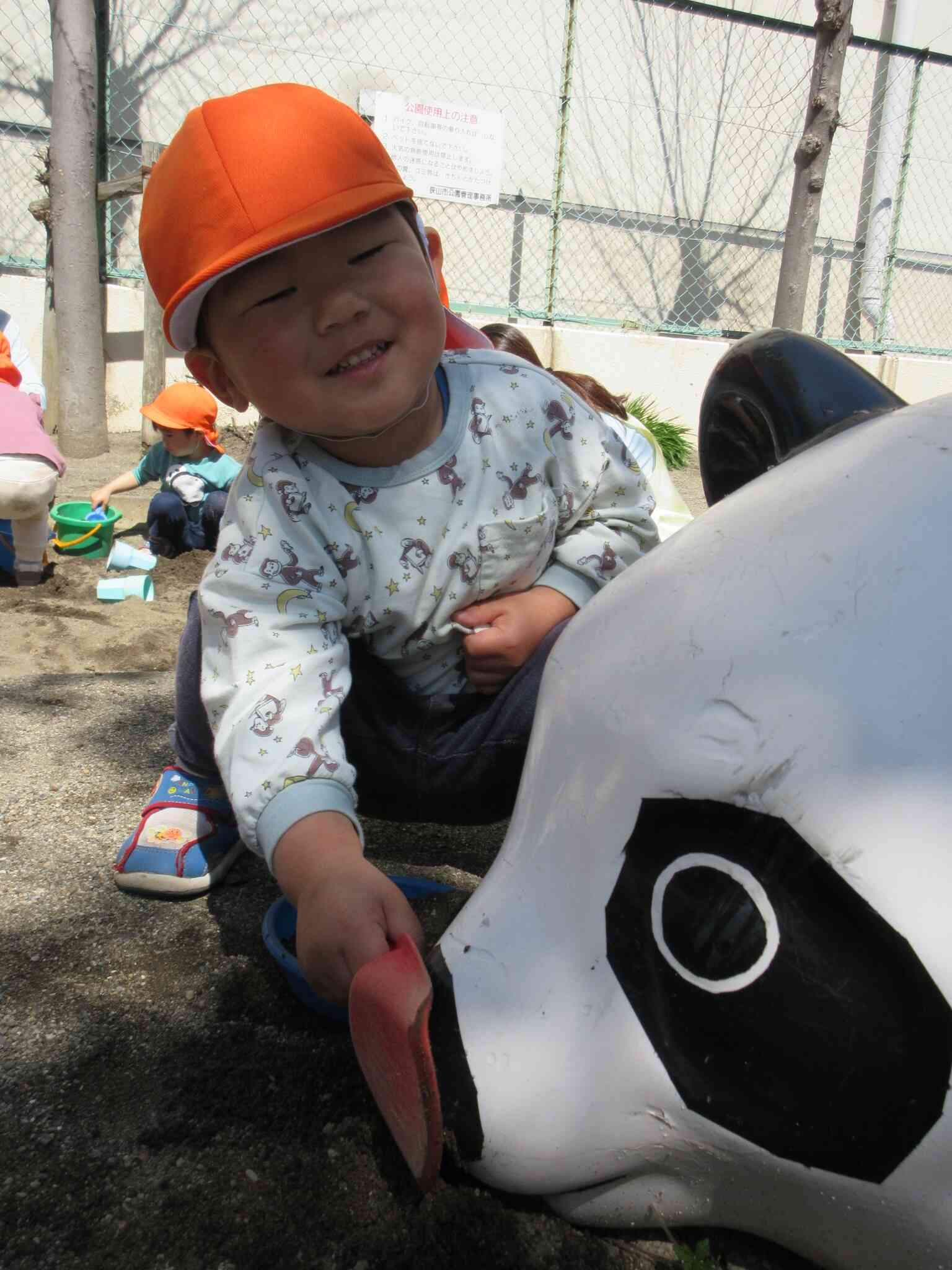 パンダさんにご飯を・・・