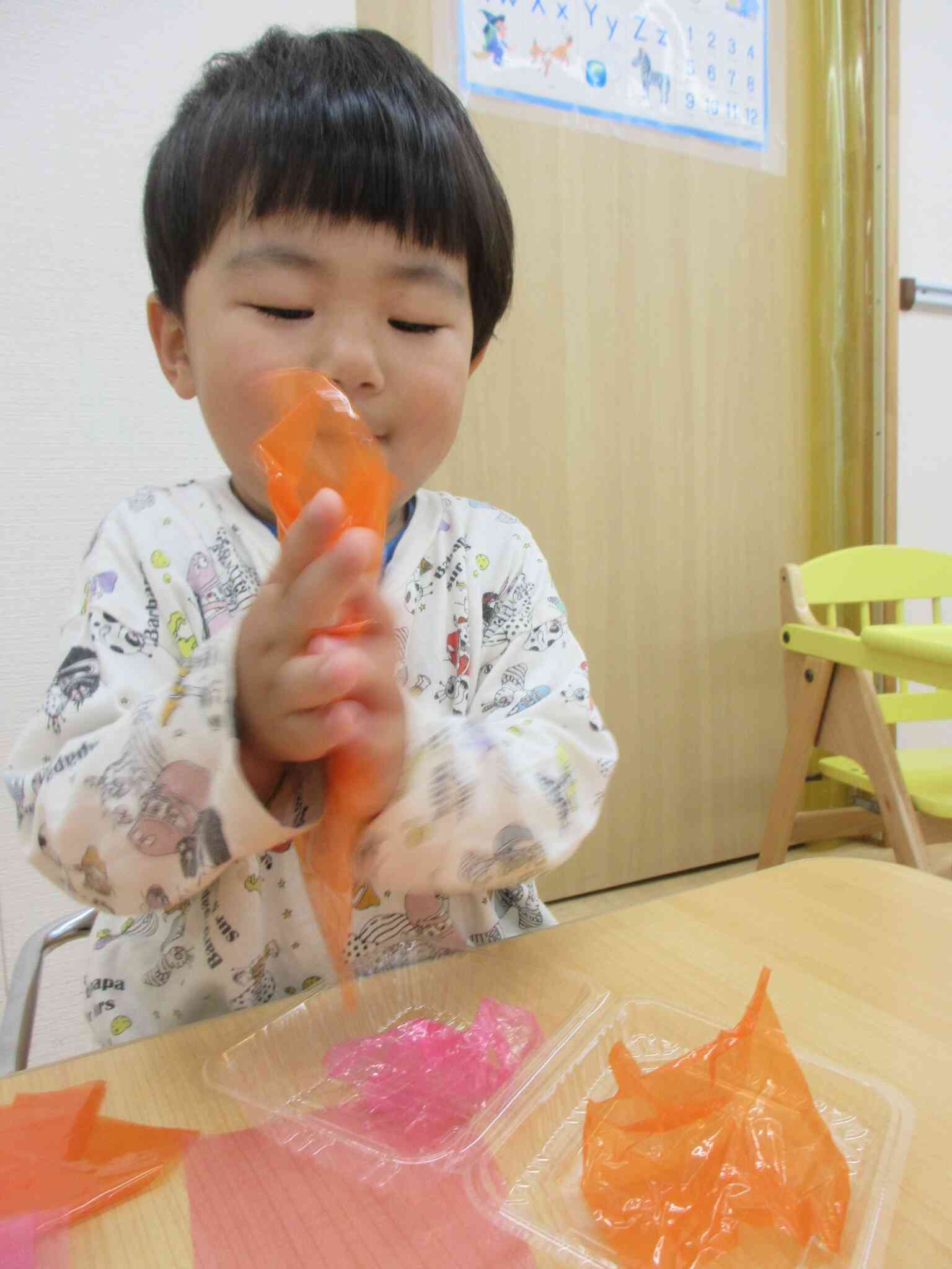 くるくる丸めて・・・