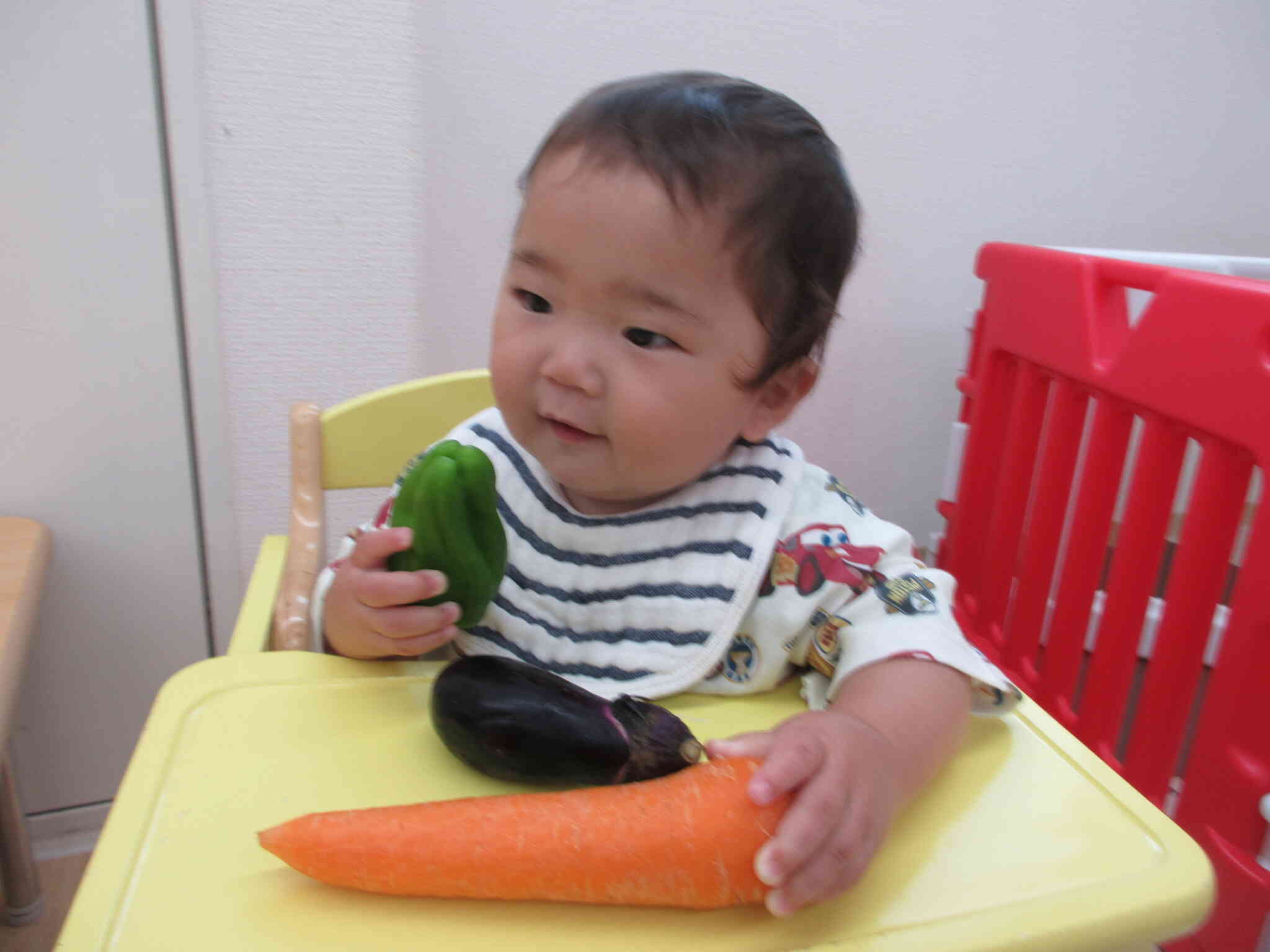 ピーマン！！小さいね。