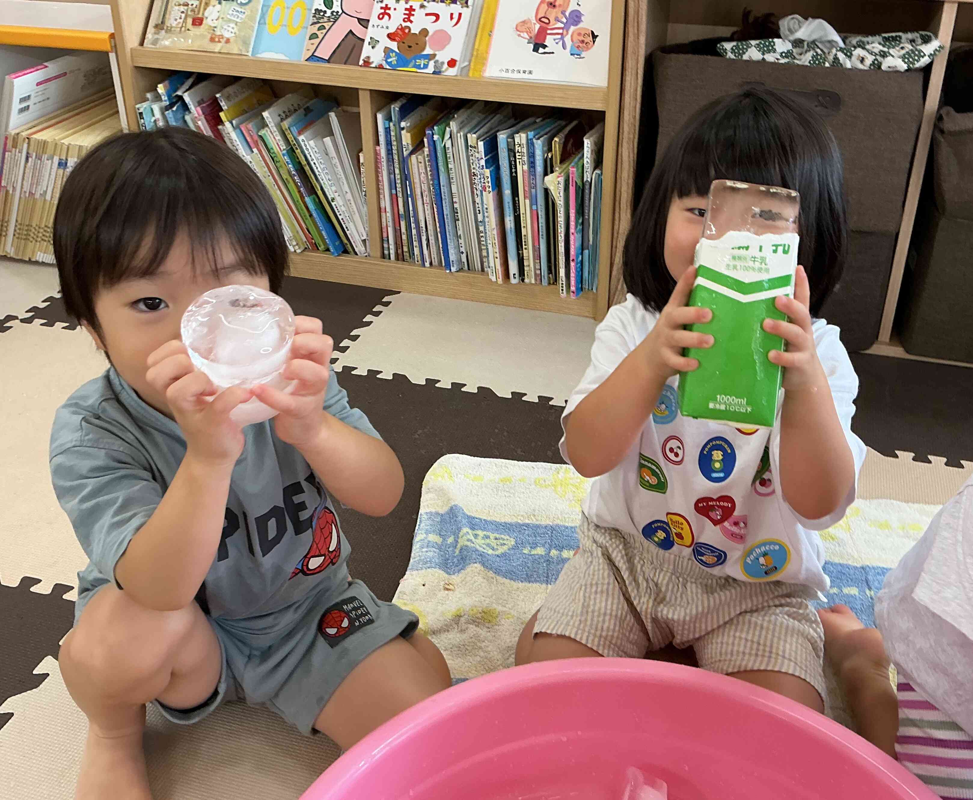 氷メガネで何が見えるかな~?(ぱんだ組)