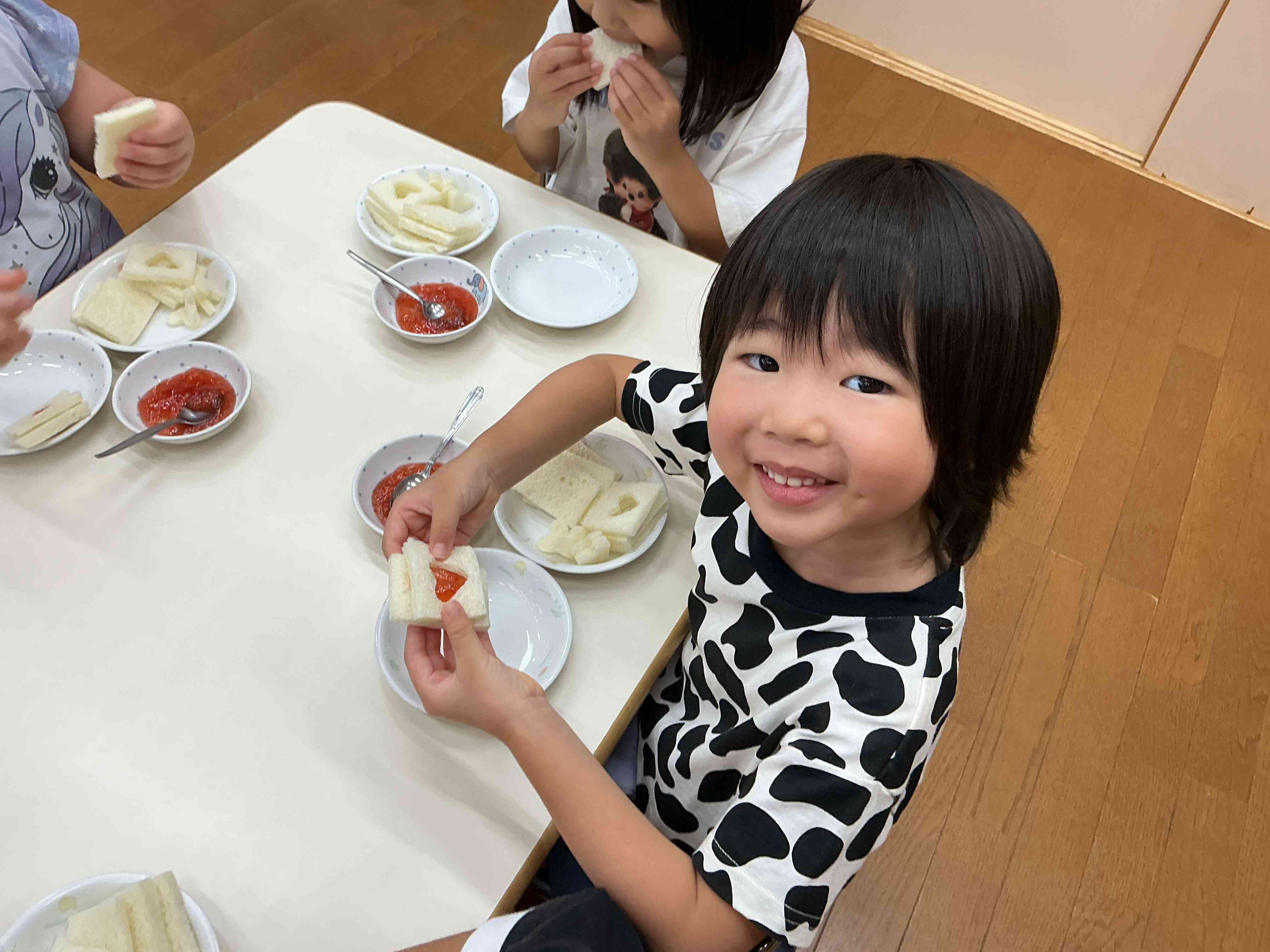 食育　ジャムサンド作り（4.5歳児）