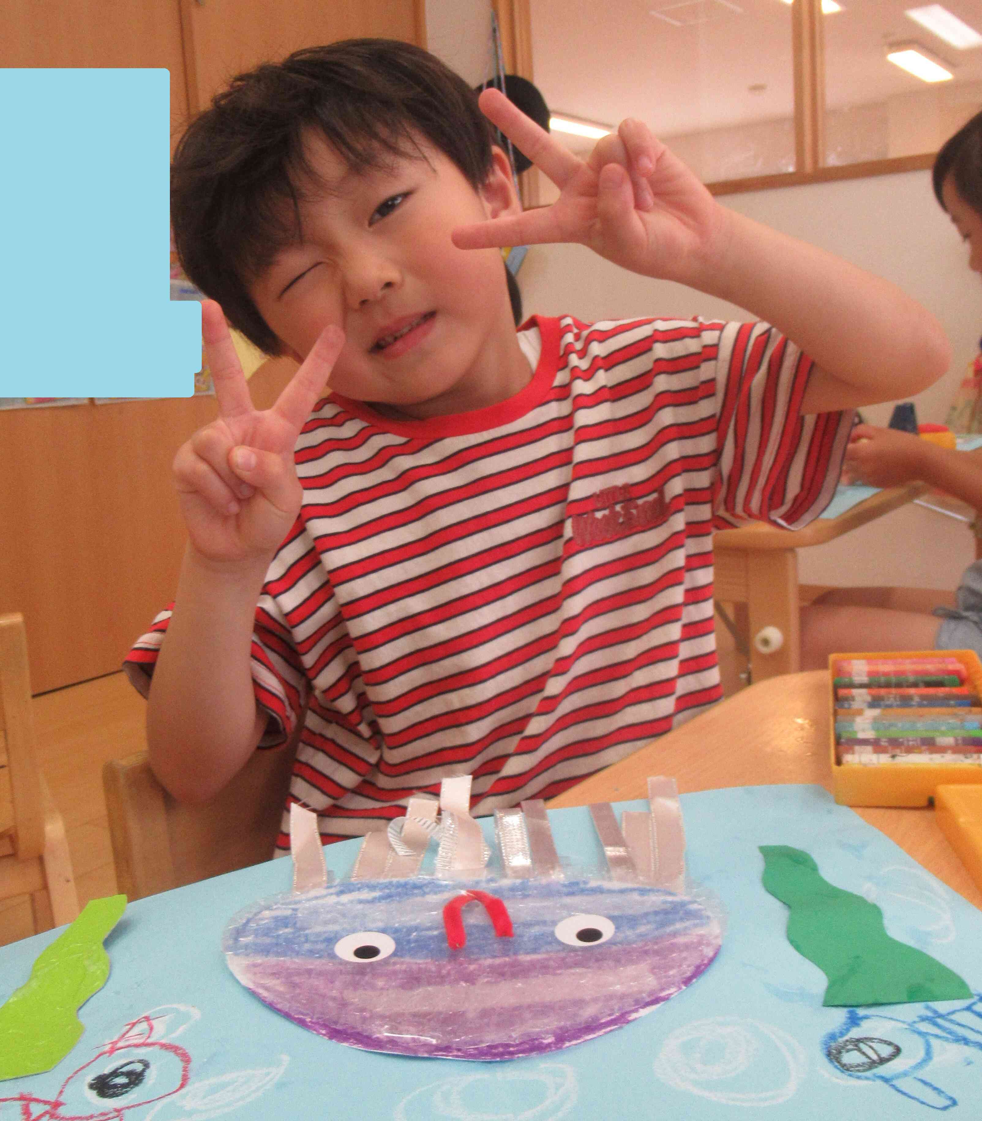 クラゲ製作（きりん組）｜ニチイキッズ仙北町駅保育園｜ニチイキッズ