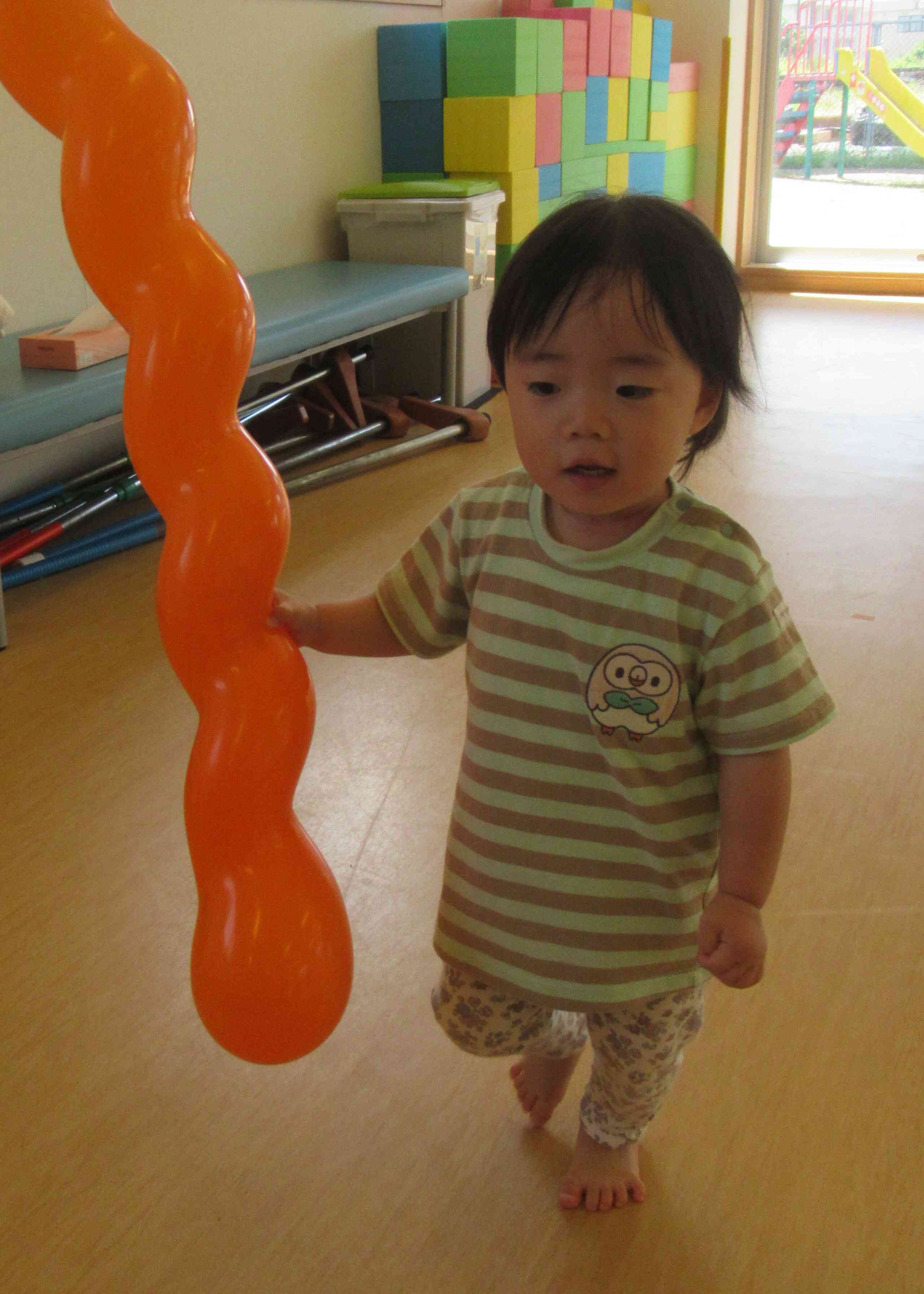 風船を持ってお散歩したよ！
