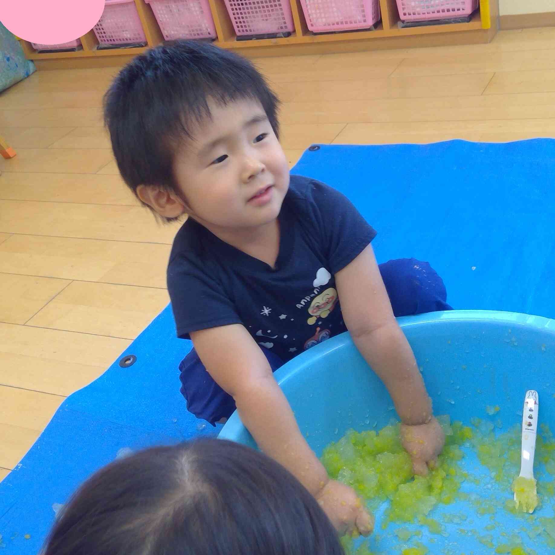 寒天の感触が気持ちいいね！