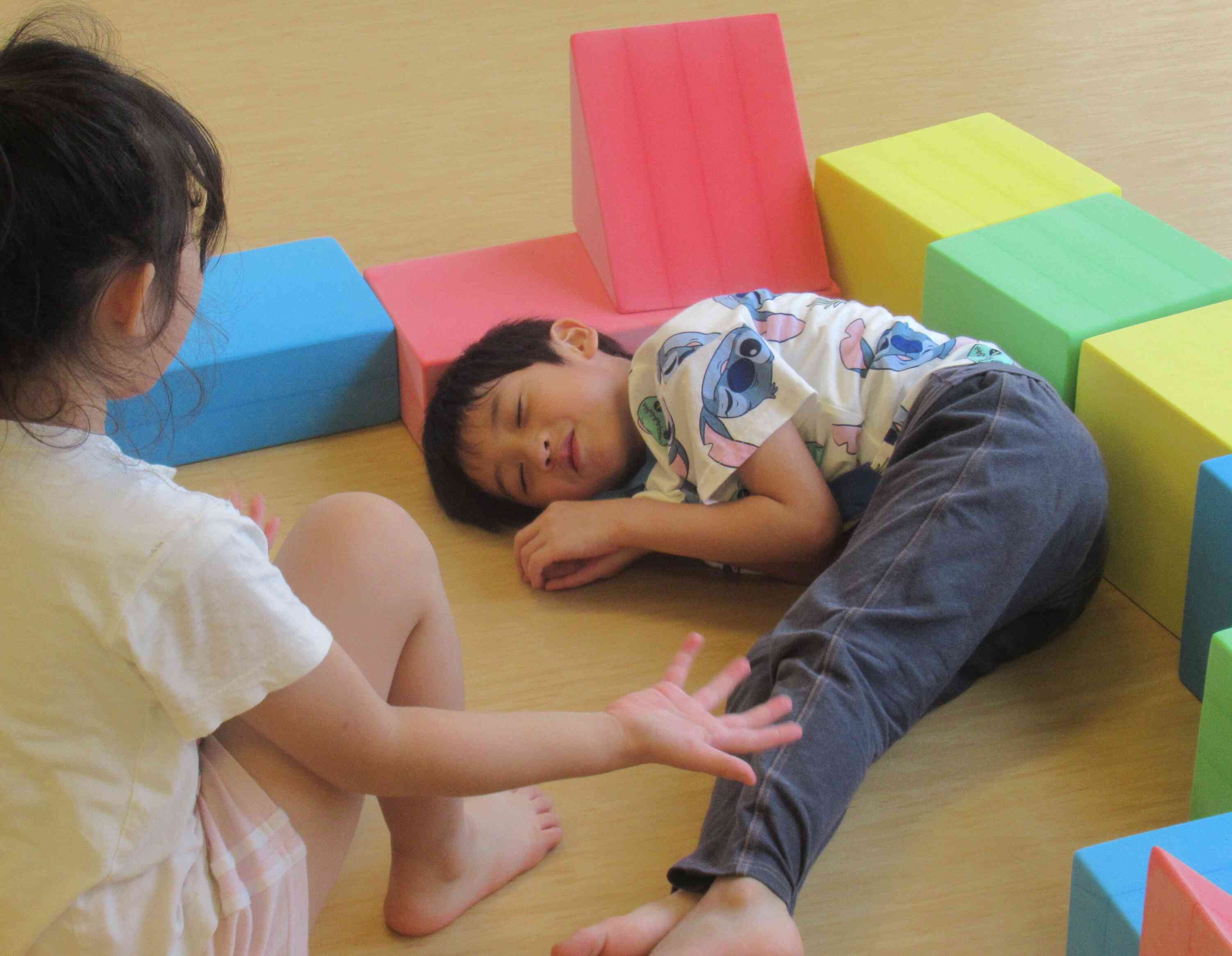 わんちゃんが寝ていますよ