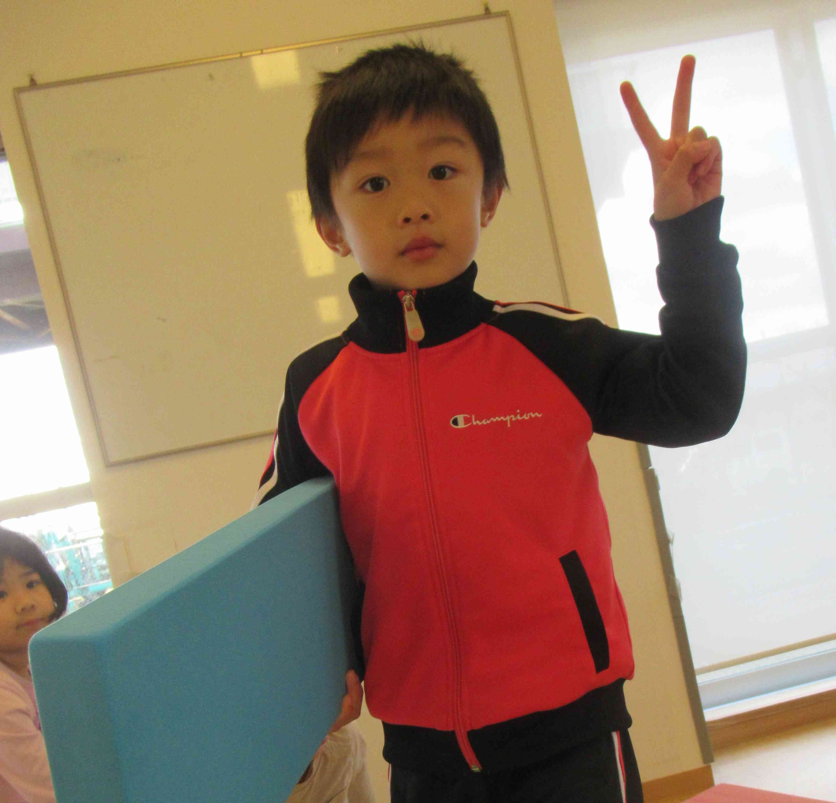 大きい積み木を沢山運んだよ！