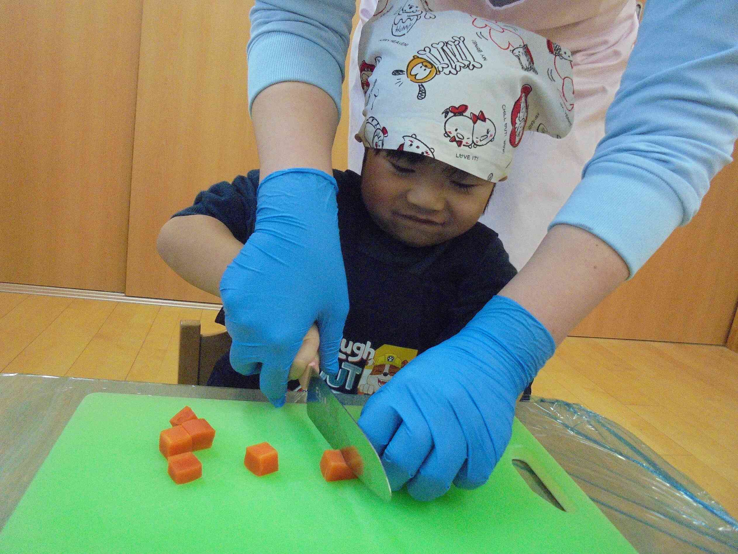 野菜も上手に切ったよ！