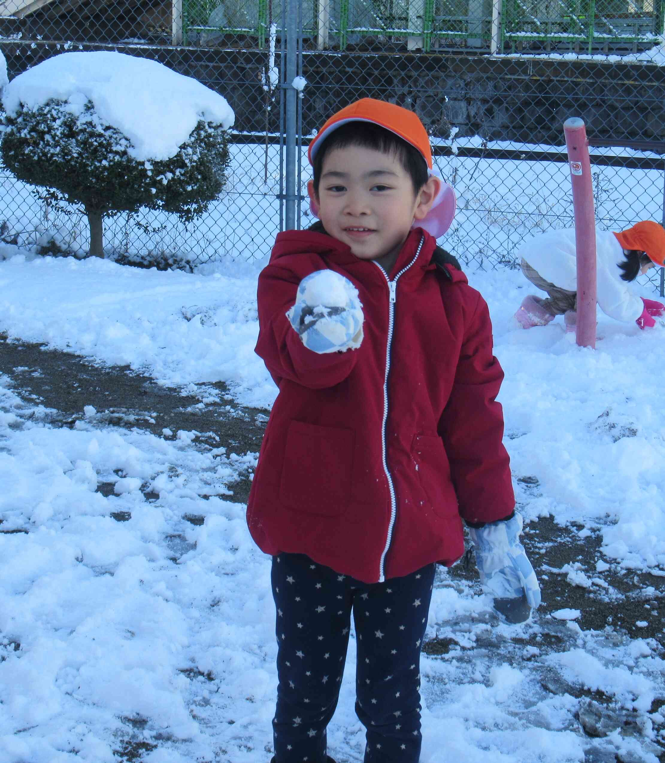 ゆきだま作ったよ