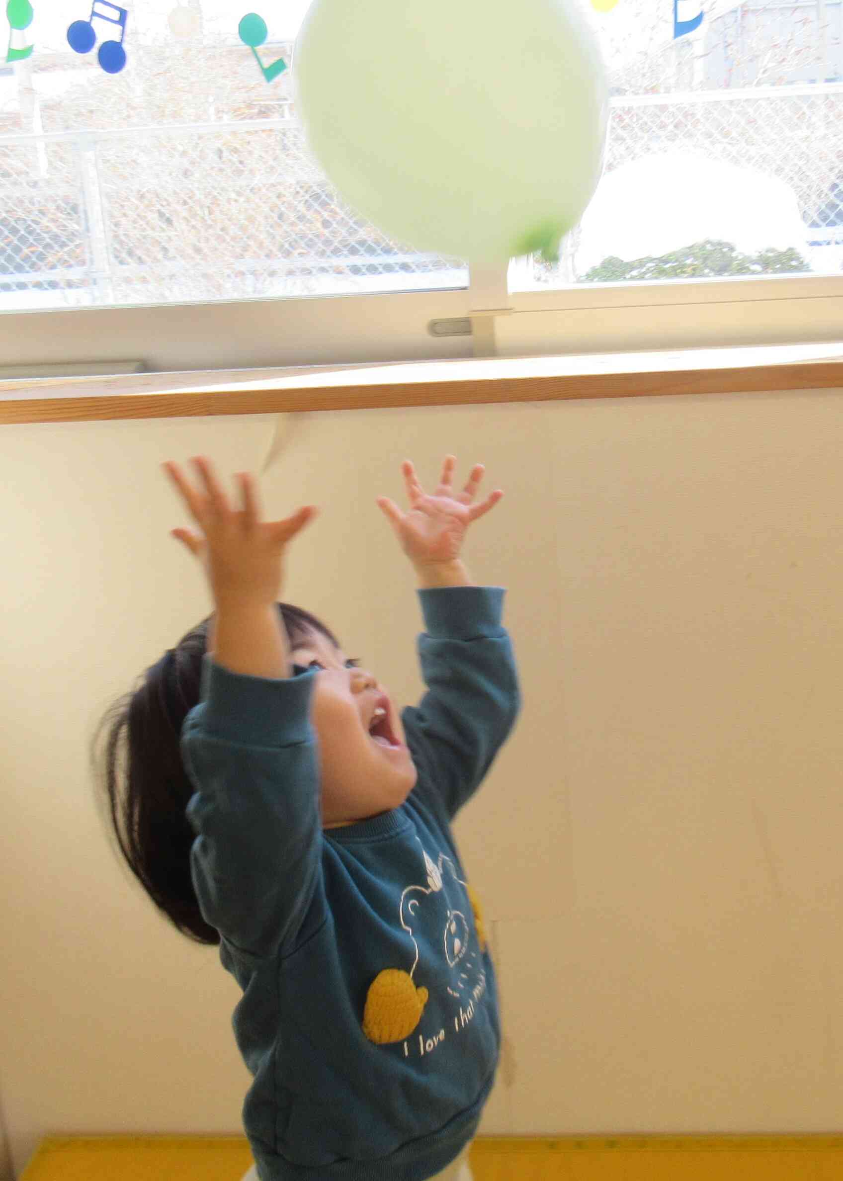 ポーンと上に投げることが出来たよ！