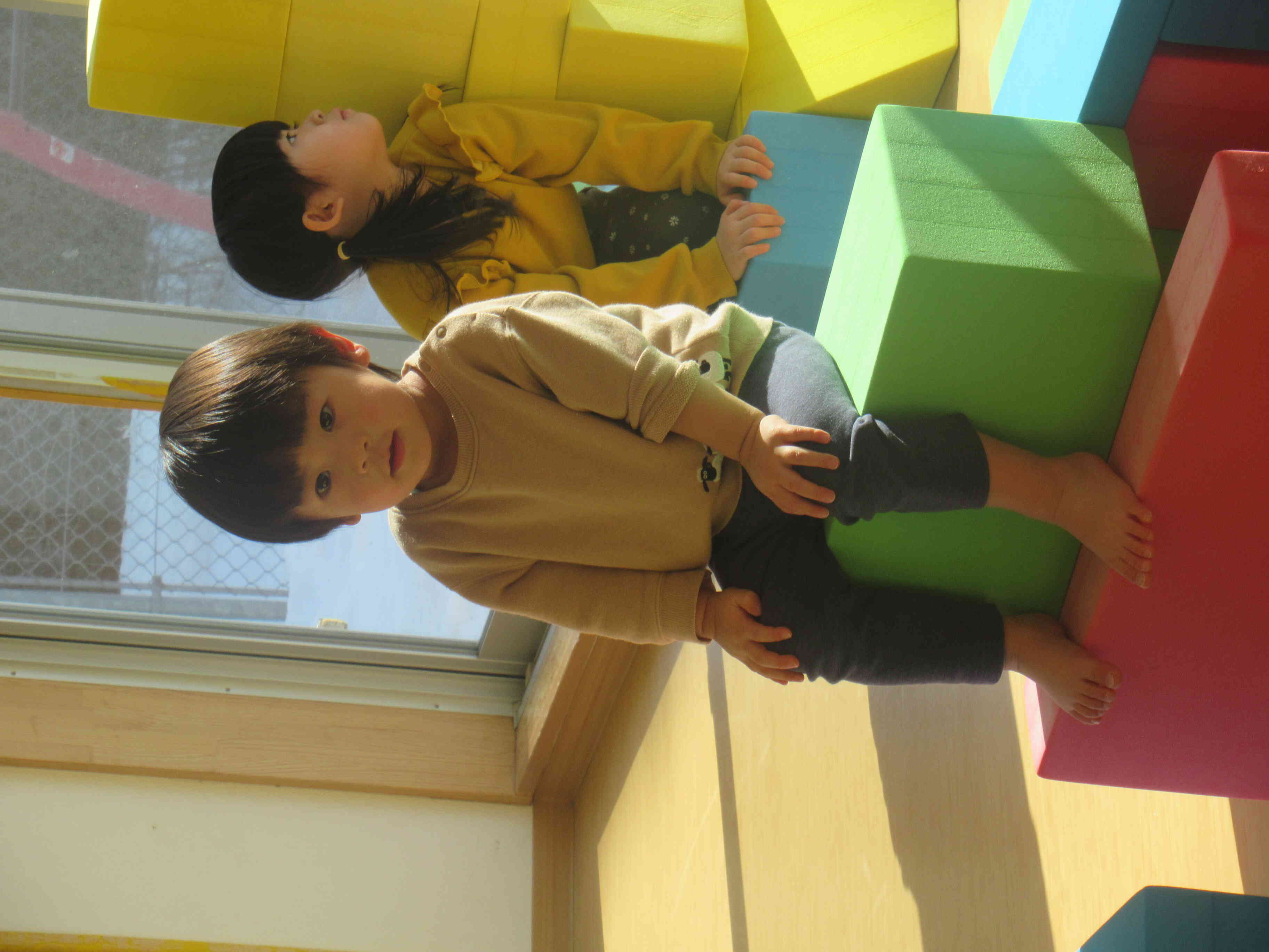 ぼくにぴったりのイスだね