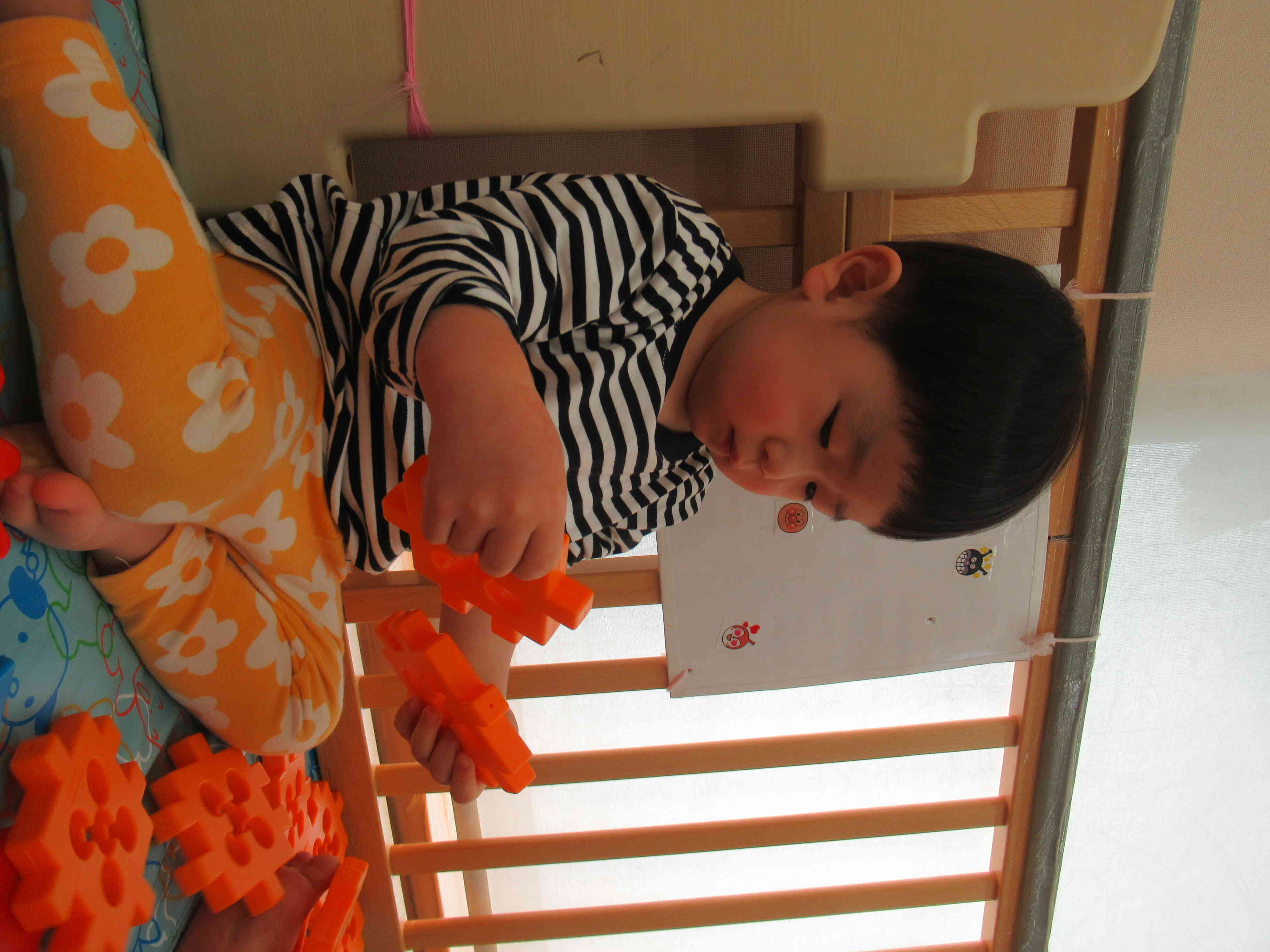 ブロック遊びの様子（ひよこ組）