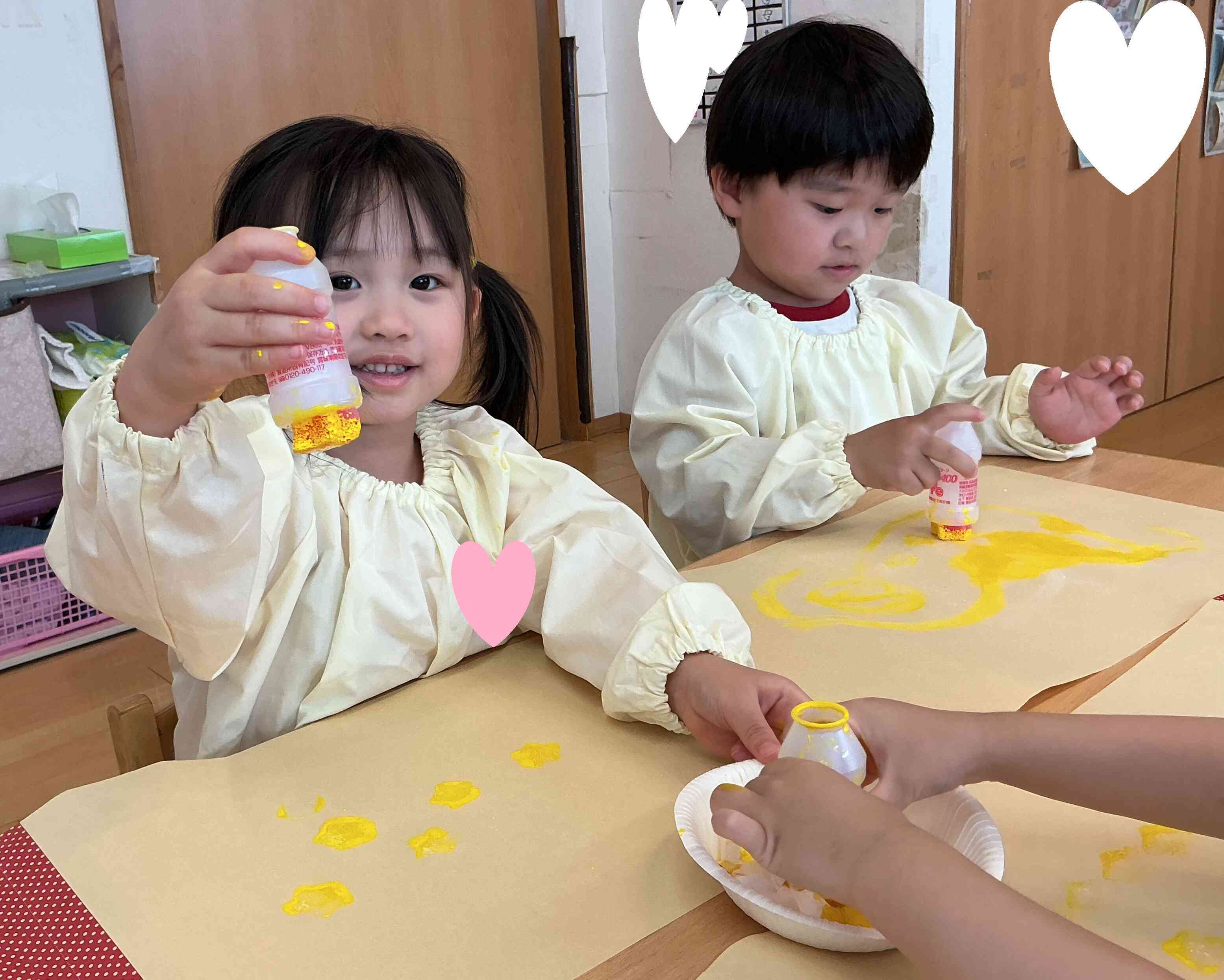スタンプ遊びの様子（りす組）