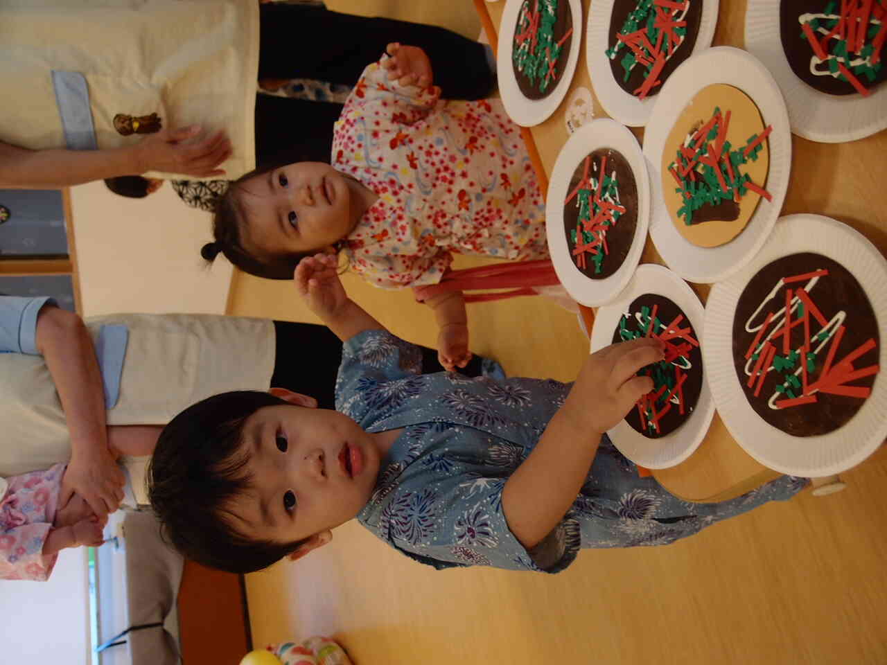 夏祭りの様子（ひよこ組）