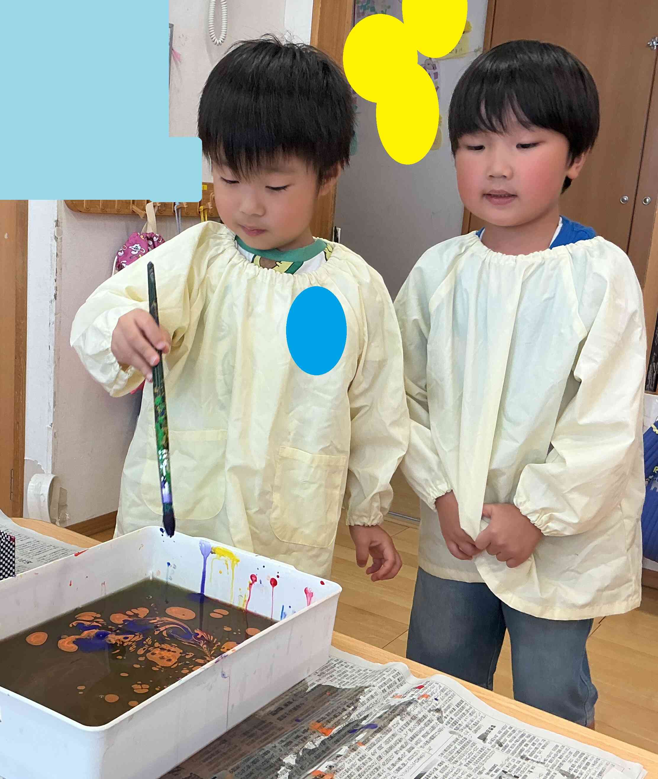 どんな模様になるかな？楽しいね！