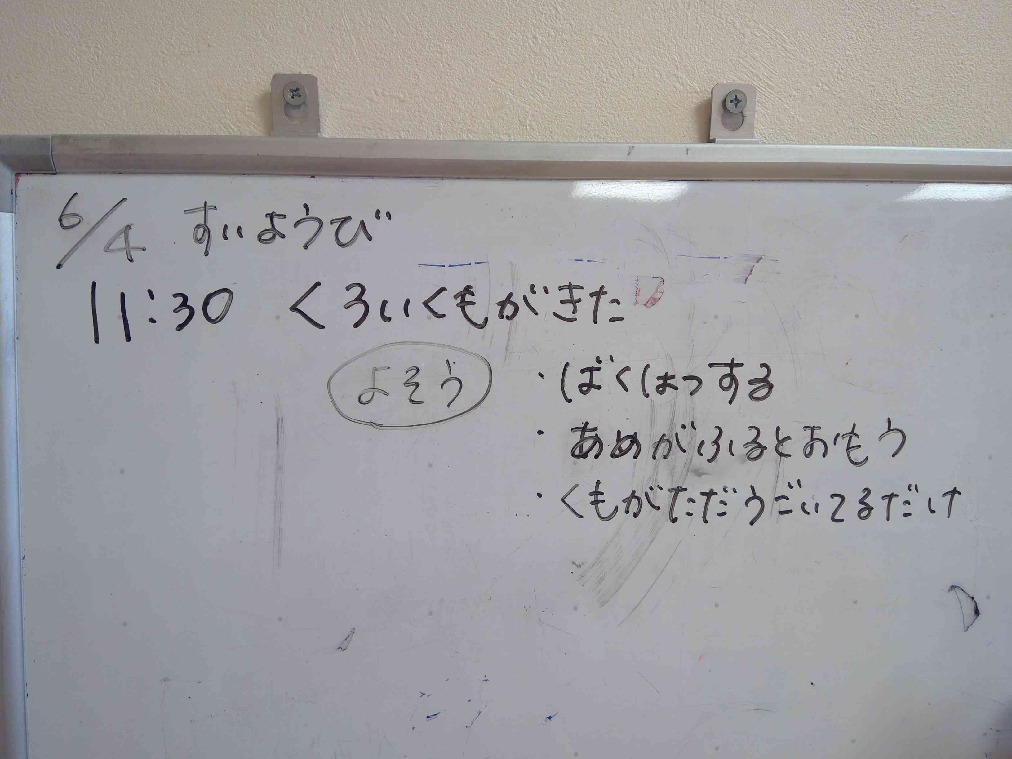 みんなの言葉をすぐにメモするのは　先生のお仕事です♪