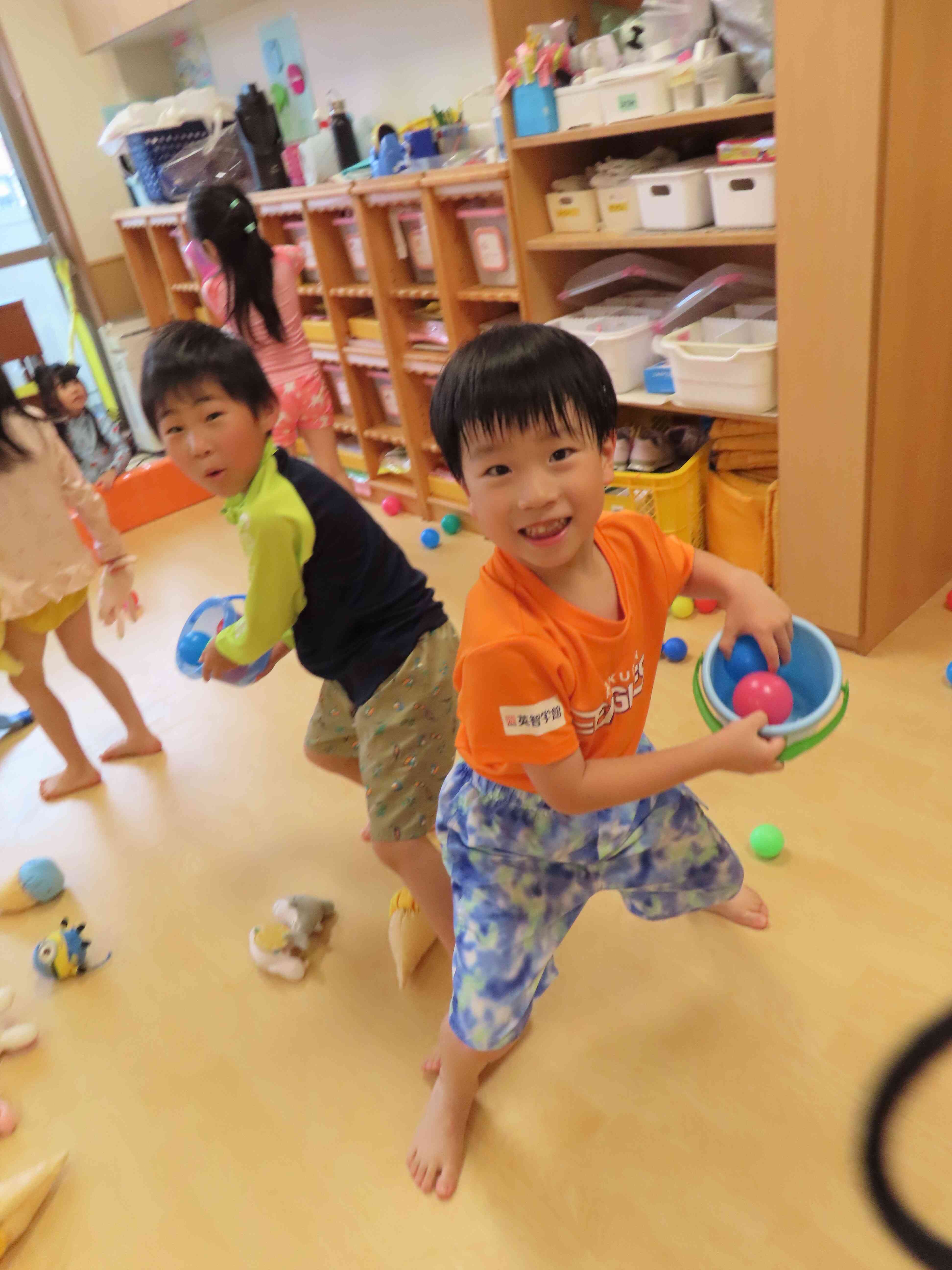 プールに入れない日は...～5歳児きりん組～