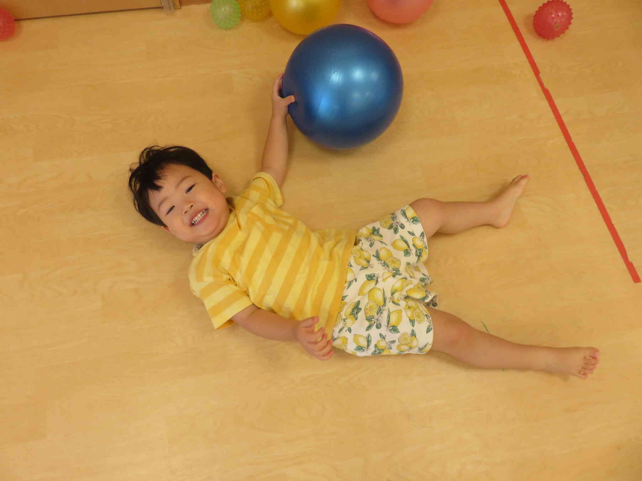 ボールで遊んだよ！