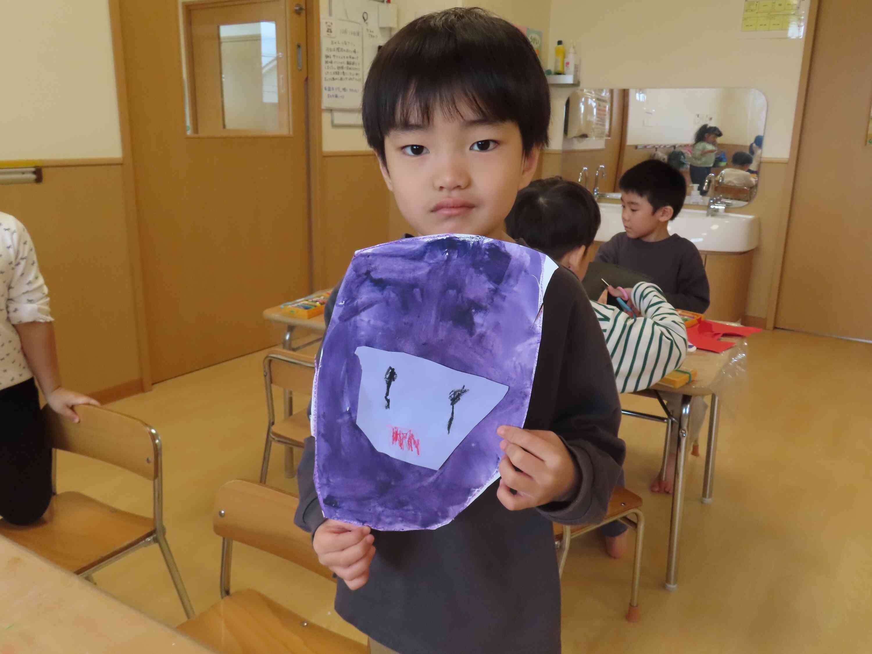 見て！ぼくのさつまいも、上手でしょ？