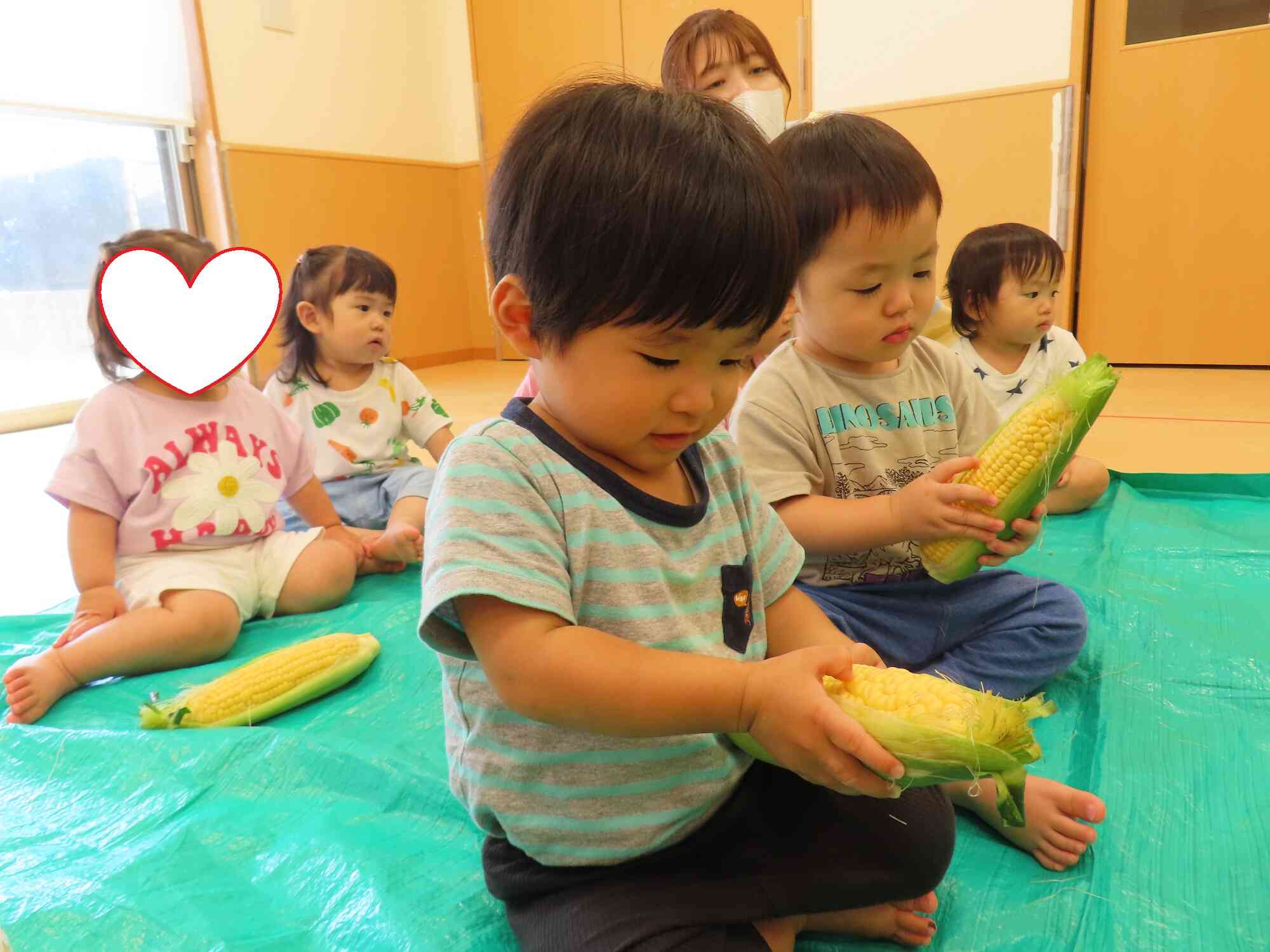 あひるぐみのお友達も上手にむけました☆
