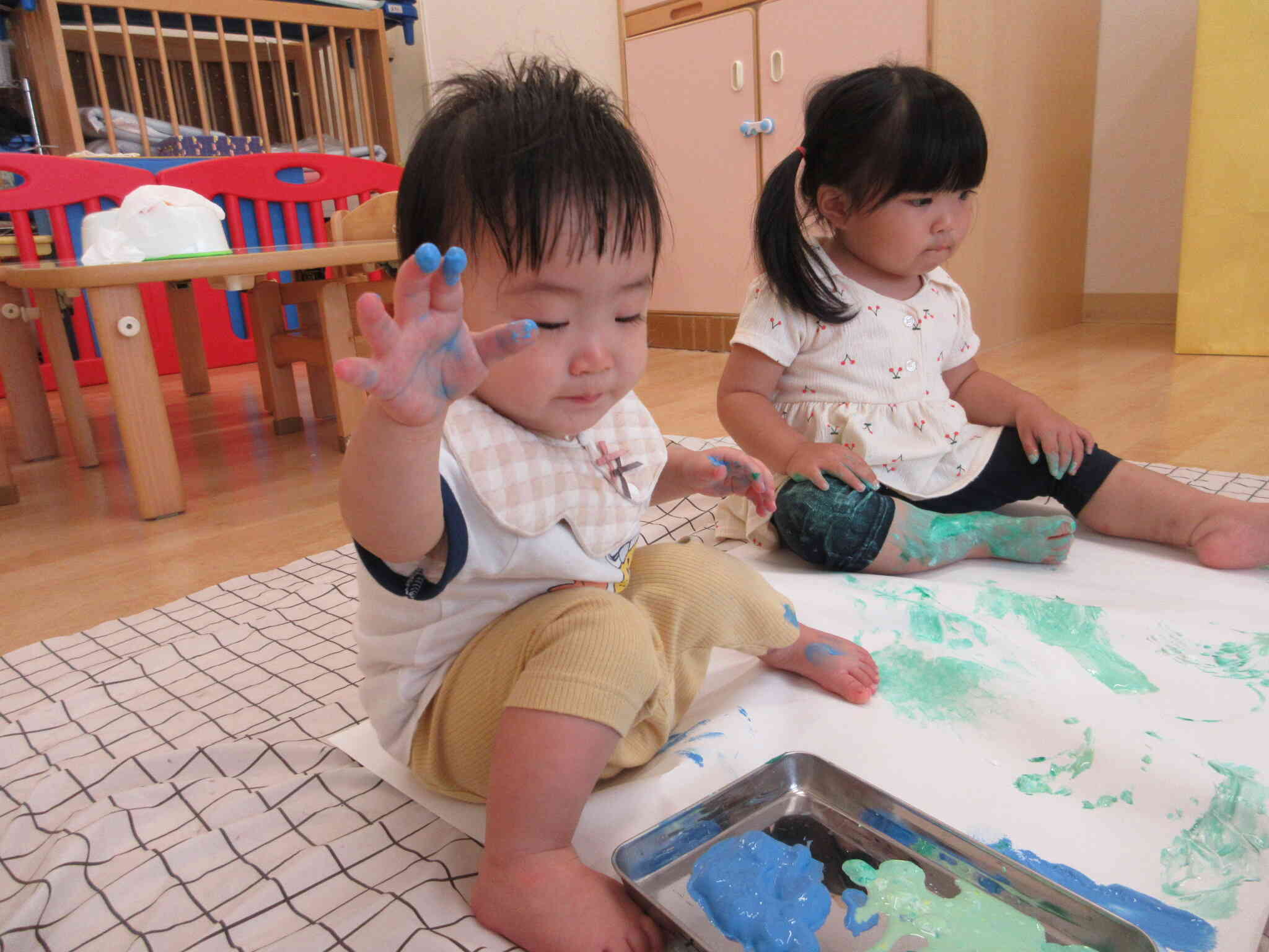 ひよこ組（０歳児）のお友だちもとても楽しそうでした！