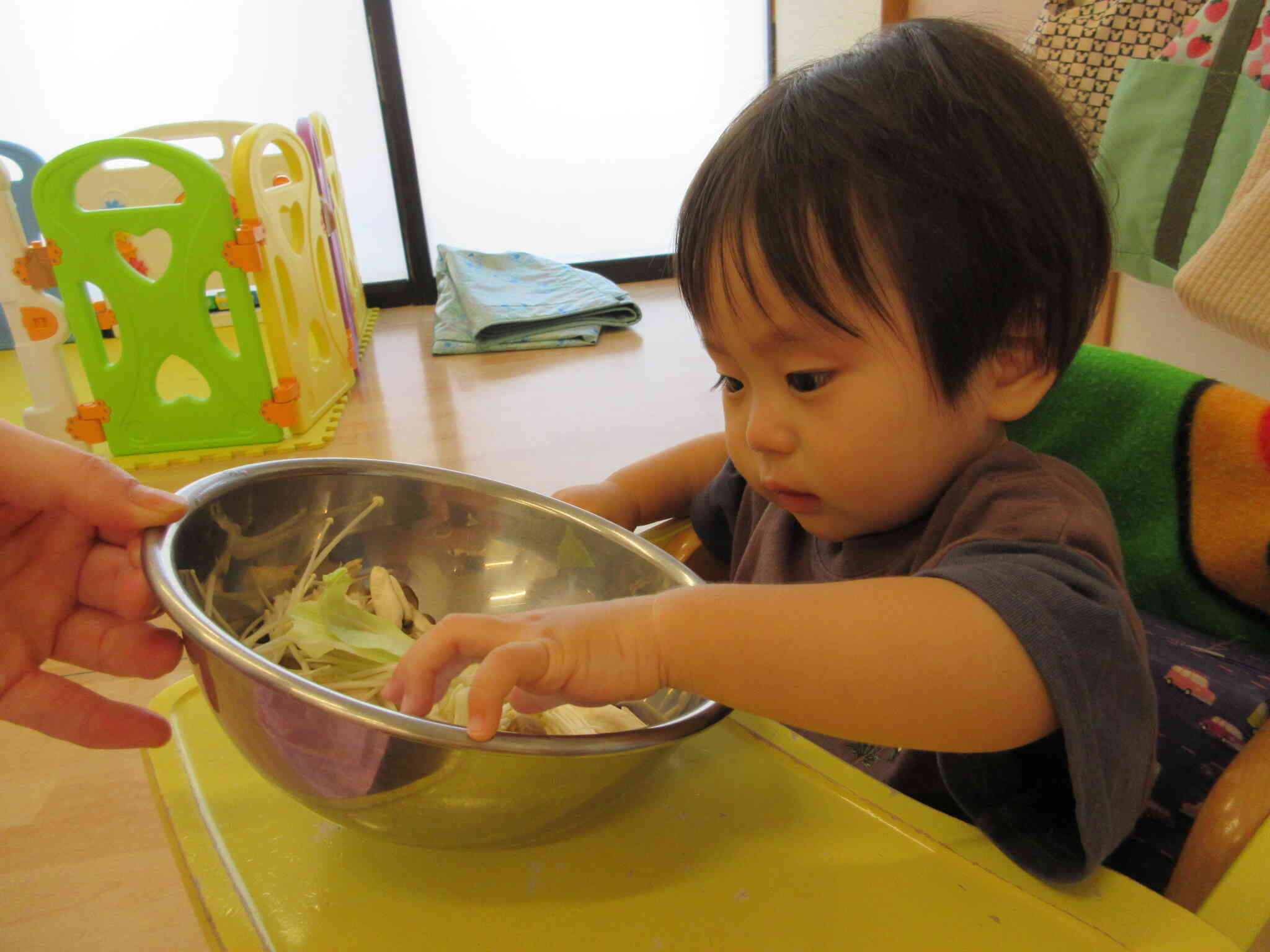 ひよこ組（０歳児）「これなんだろう？」