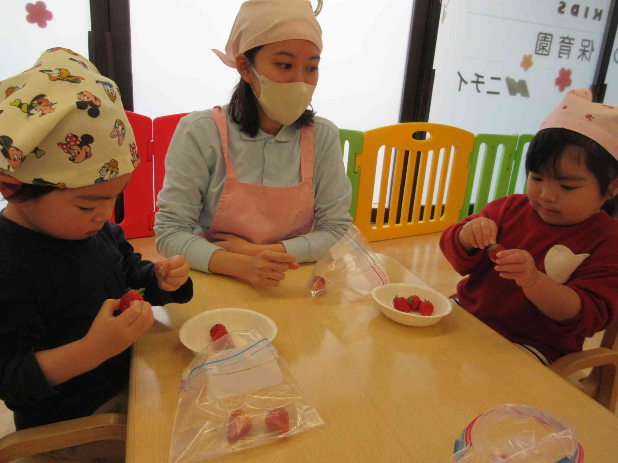 いちごジャム作り