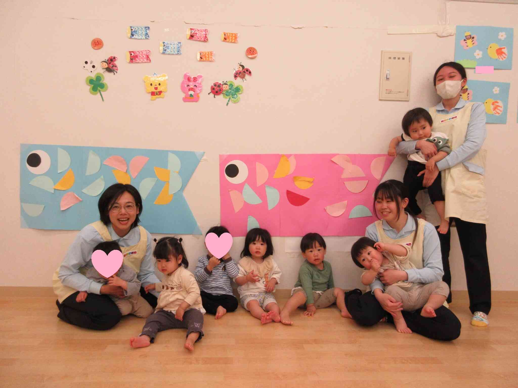あひる組（１歳児）みんな揃ってハイポーズ