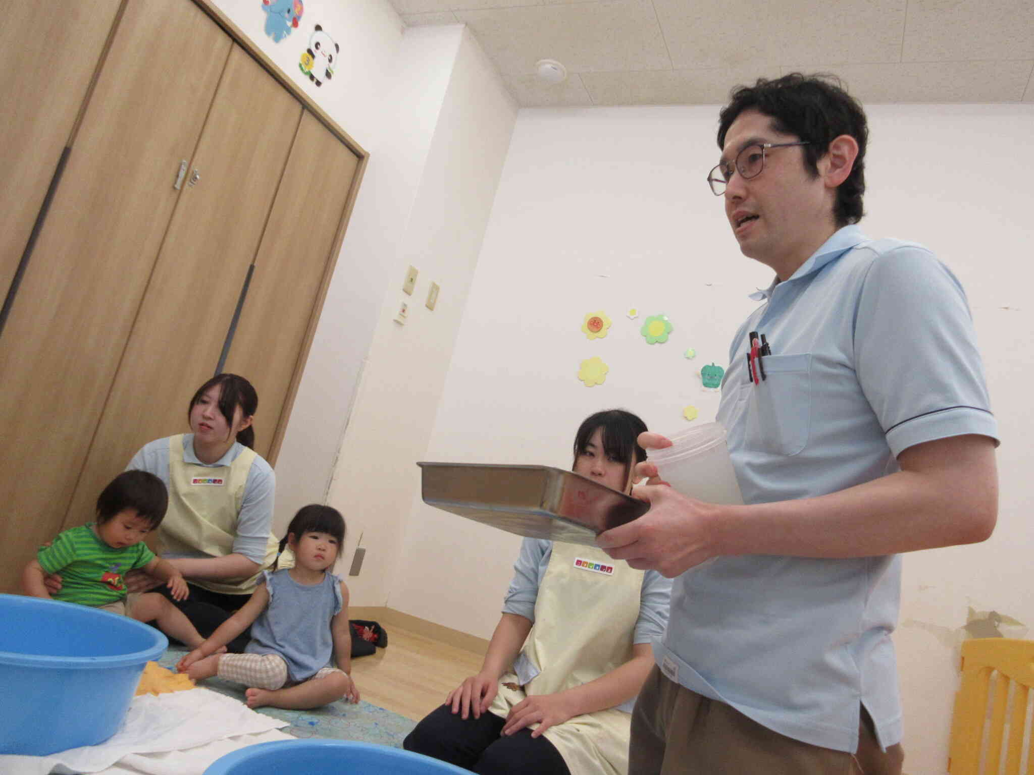 8月の食育活動（1歳児あひる組）