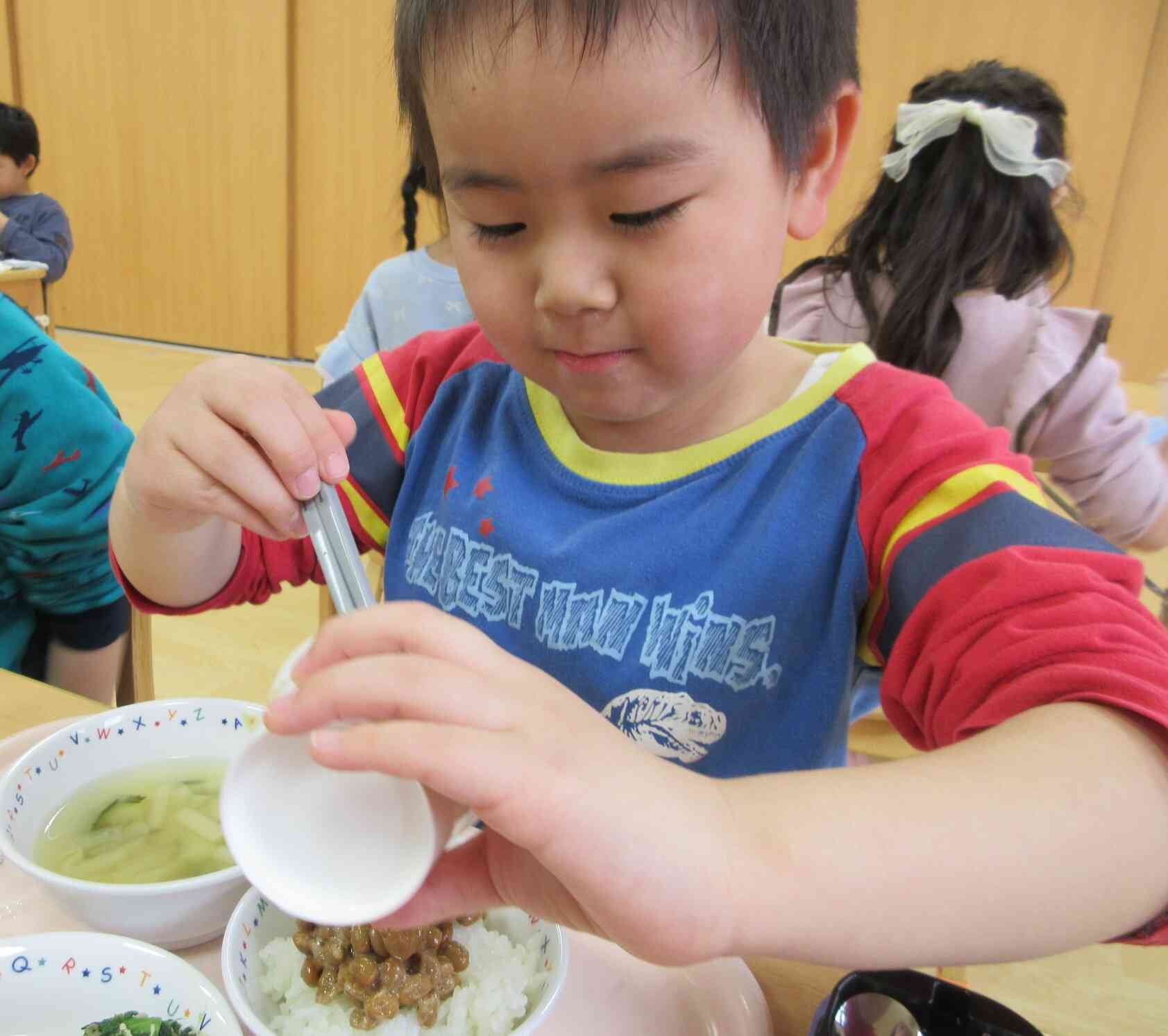 自分で混ぜて食べようね