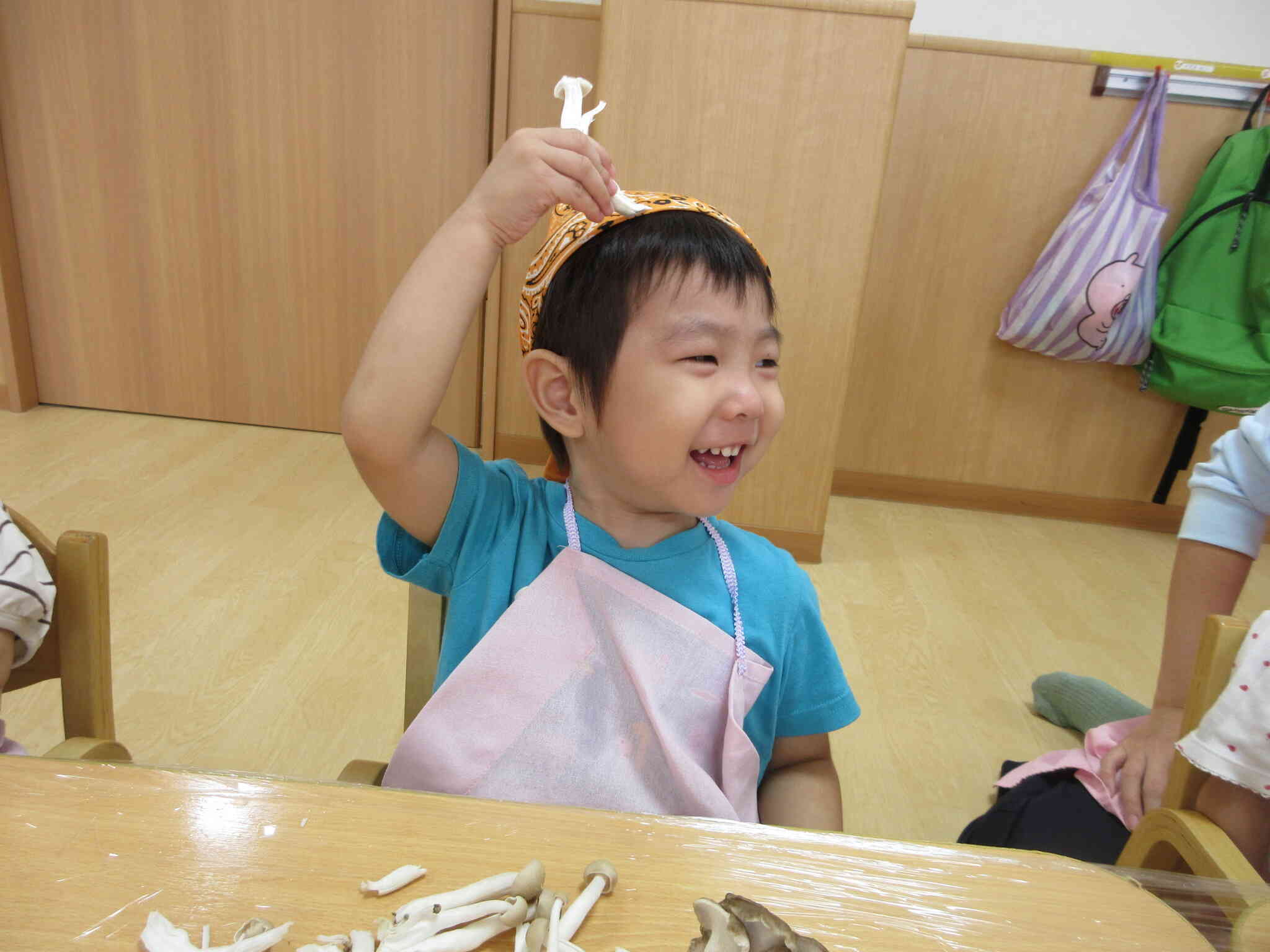 きのこでオシャレするよ。