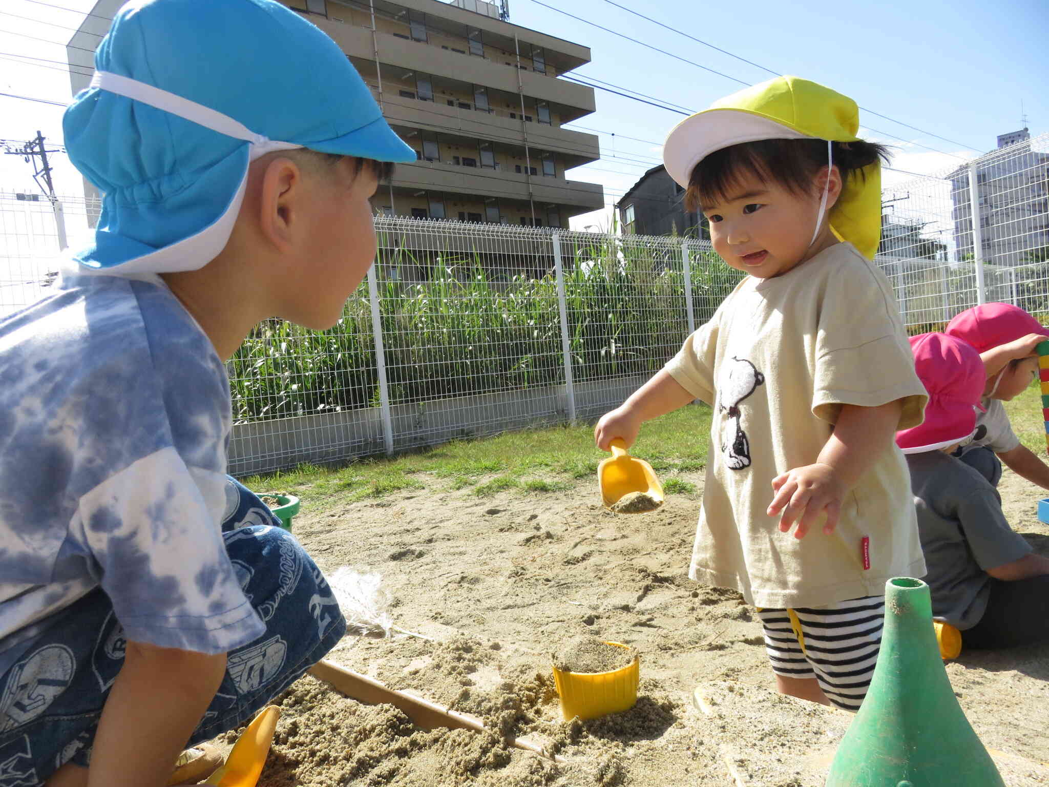 大きいクラスのお兄さんも優しいね。