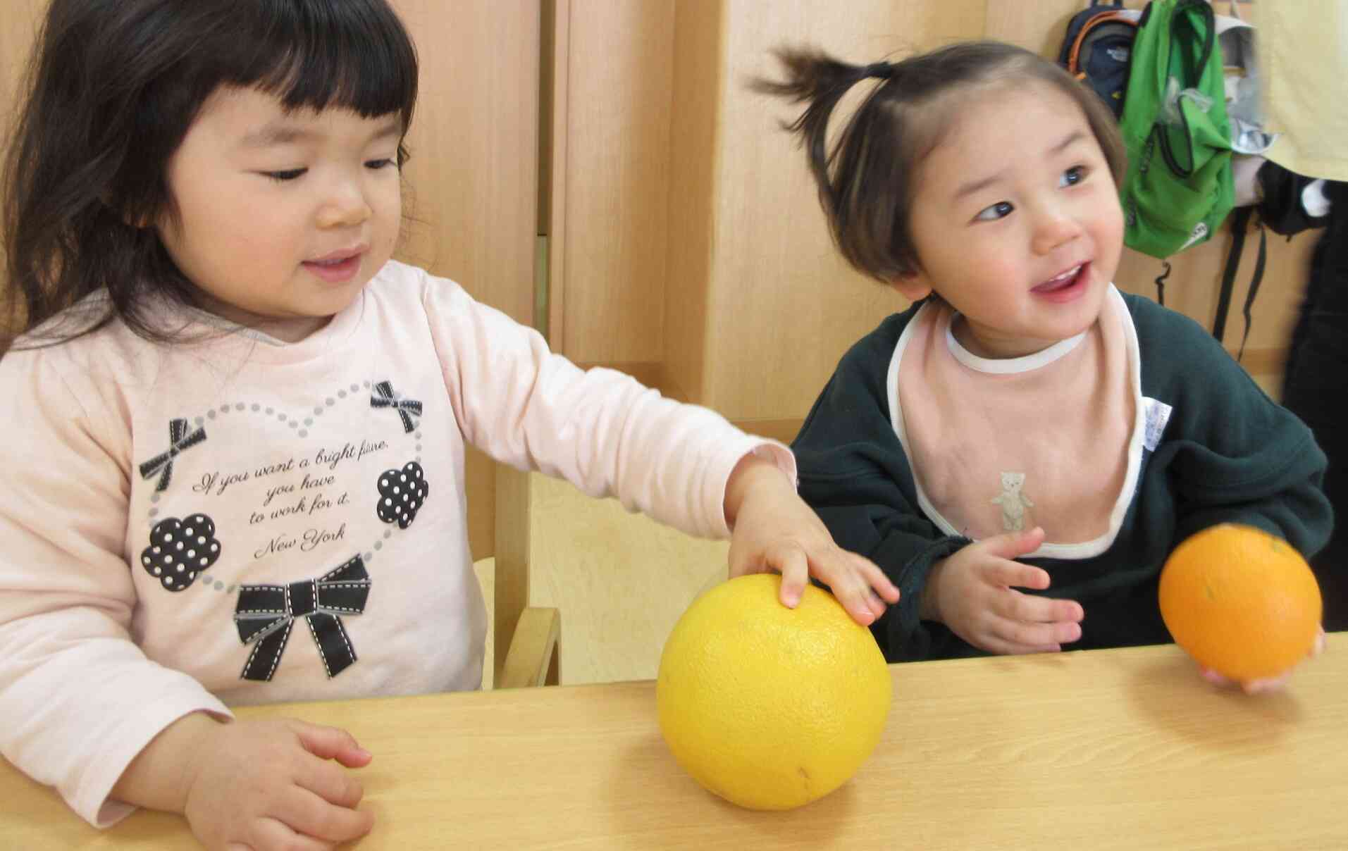 いろいろな果物に触れてみよう！