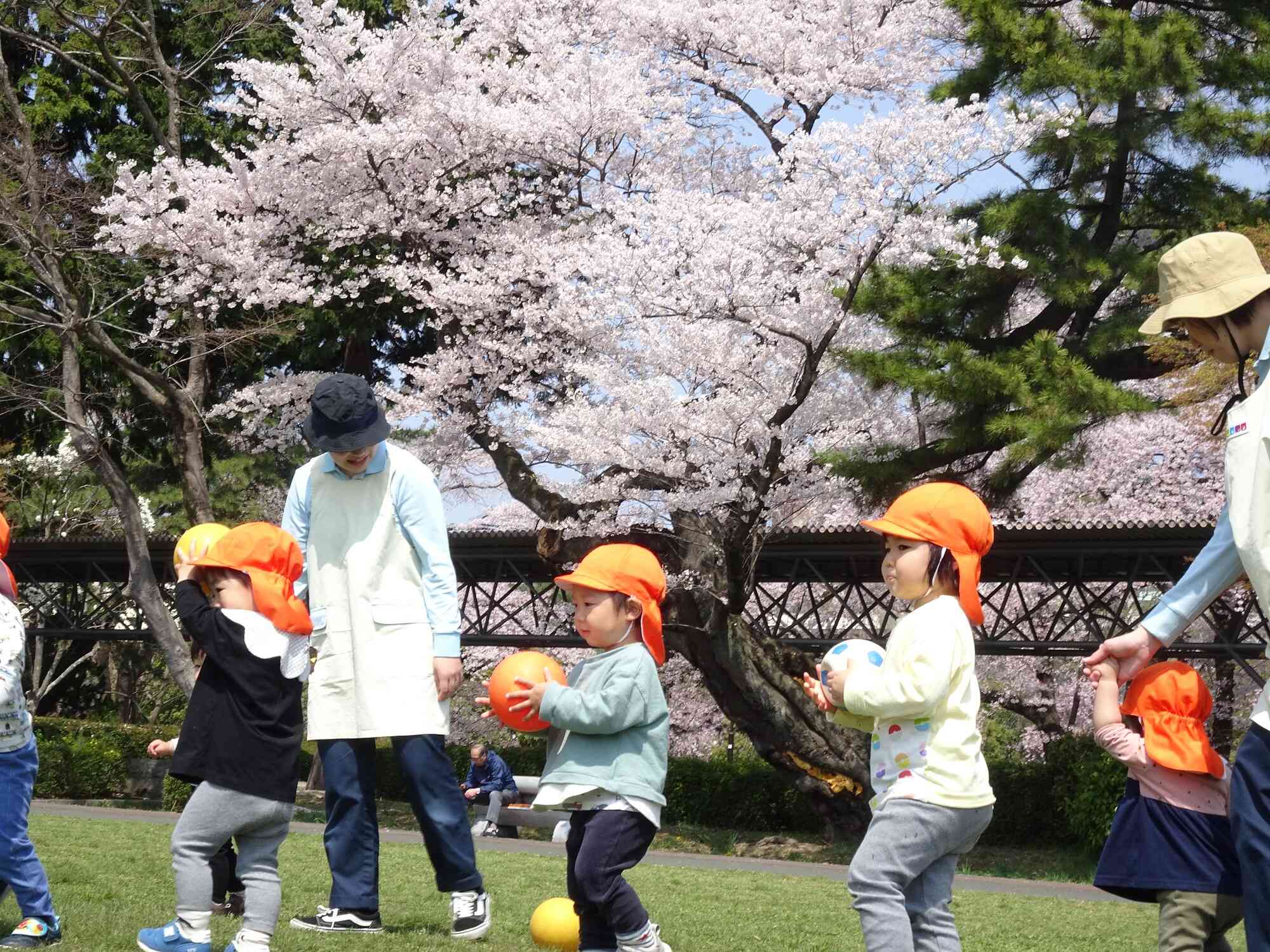榴岡公園で遊んだよ