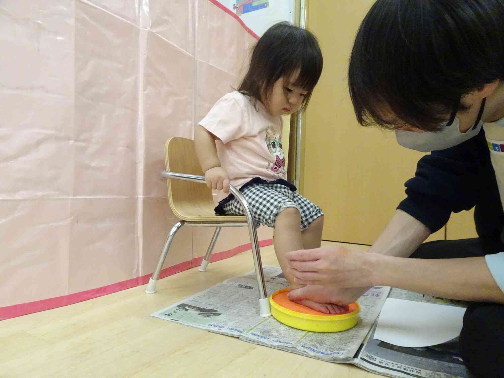 足形スタンプに挑戦