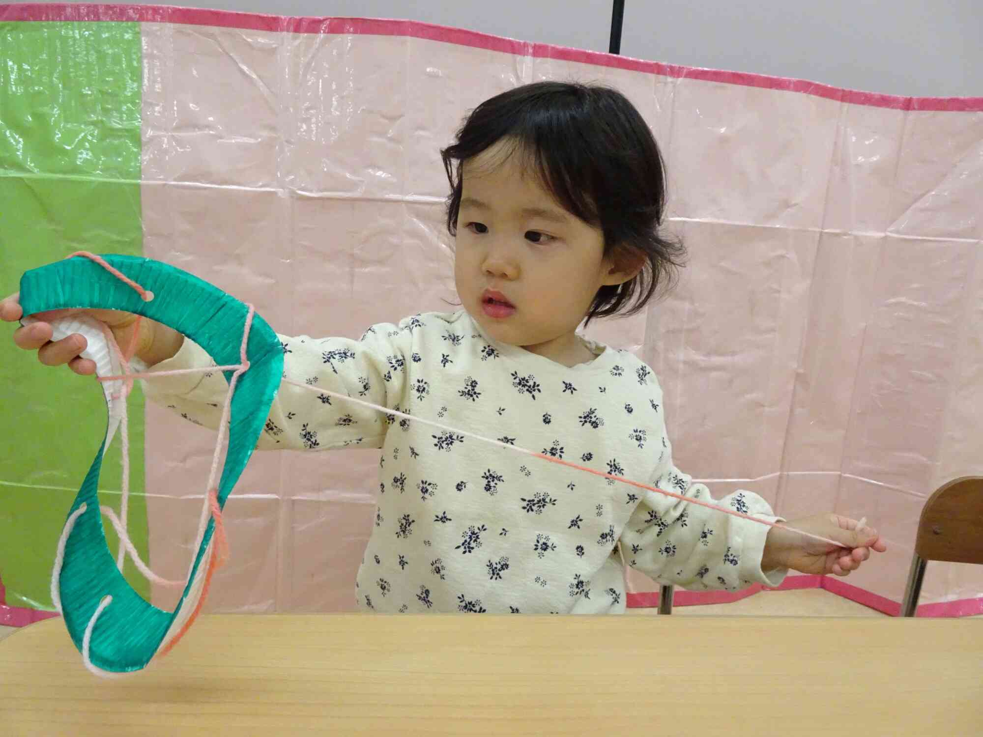 ひも通しに挑戦