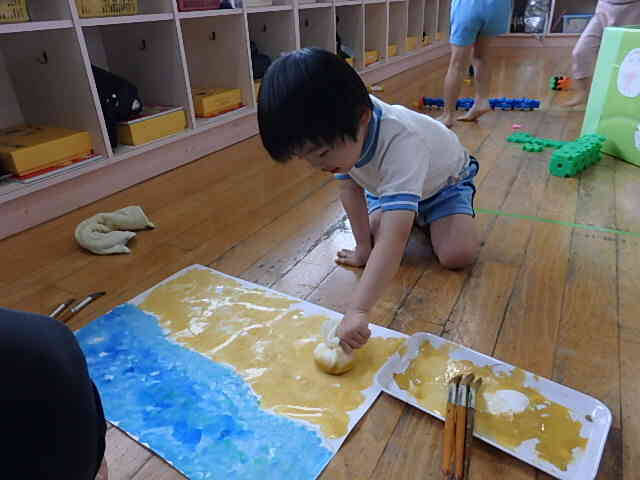 絵の具を使ったよ!