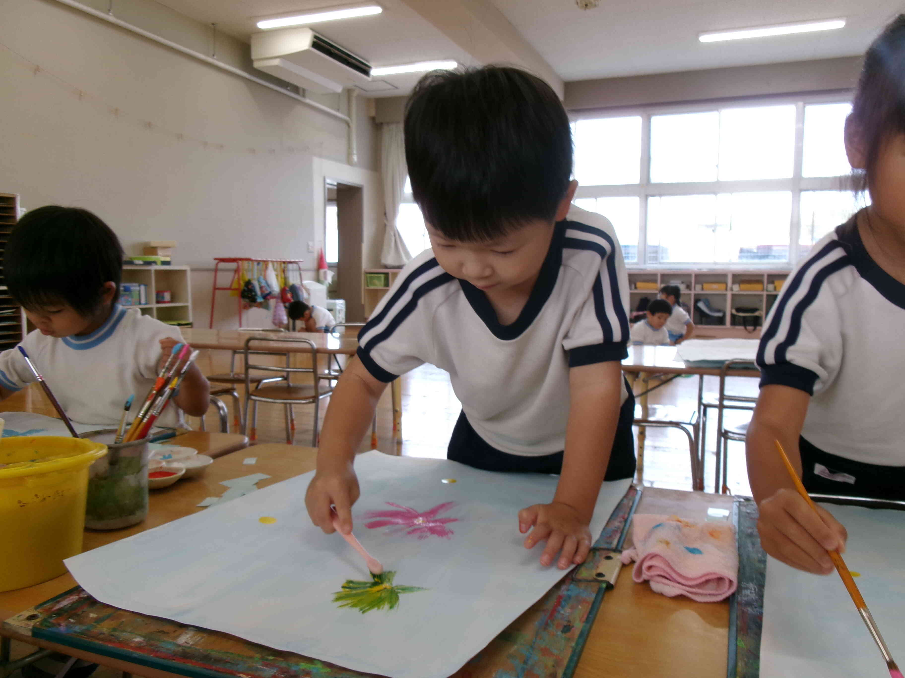 色んな色を混ぜて楽しんだよ！