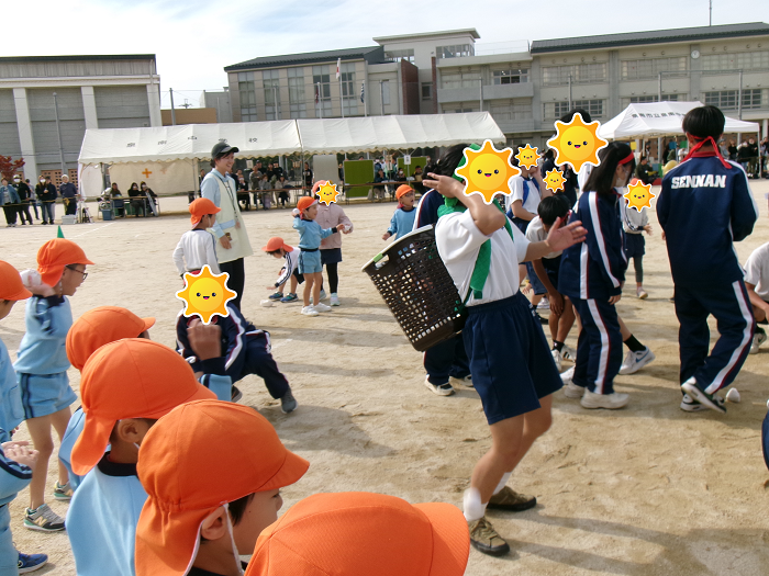 かごに入れ～、それ～！