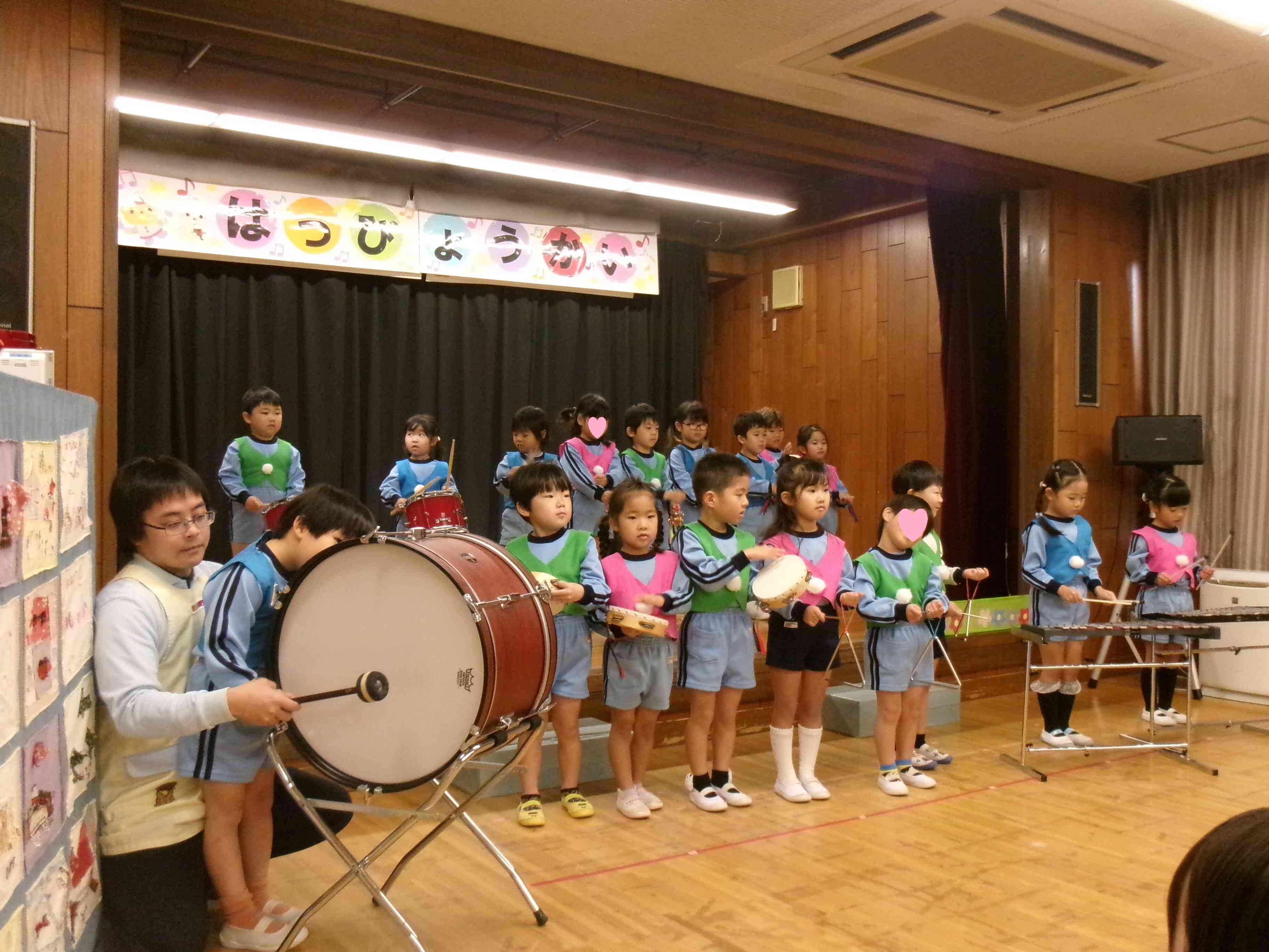 4歳児の合奏です！