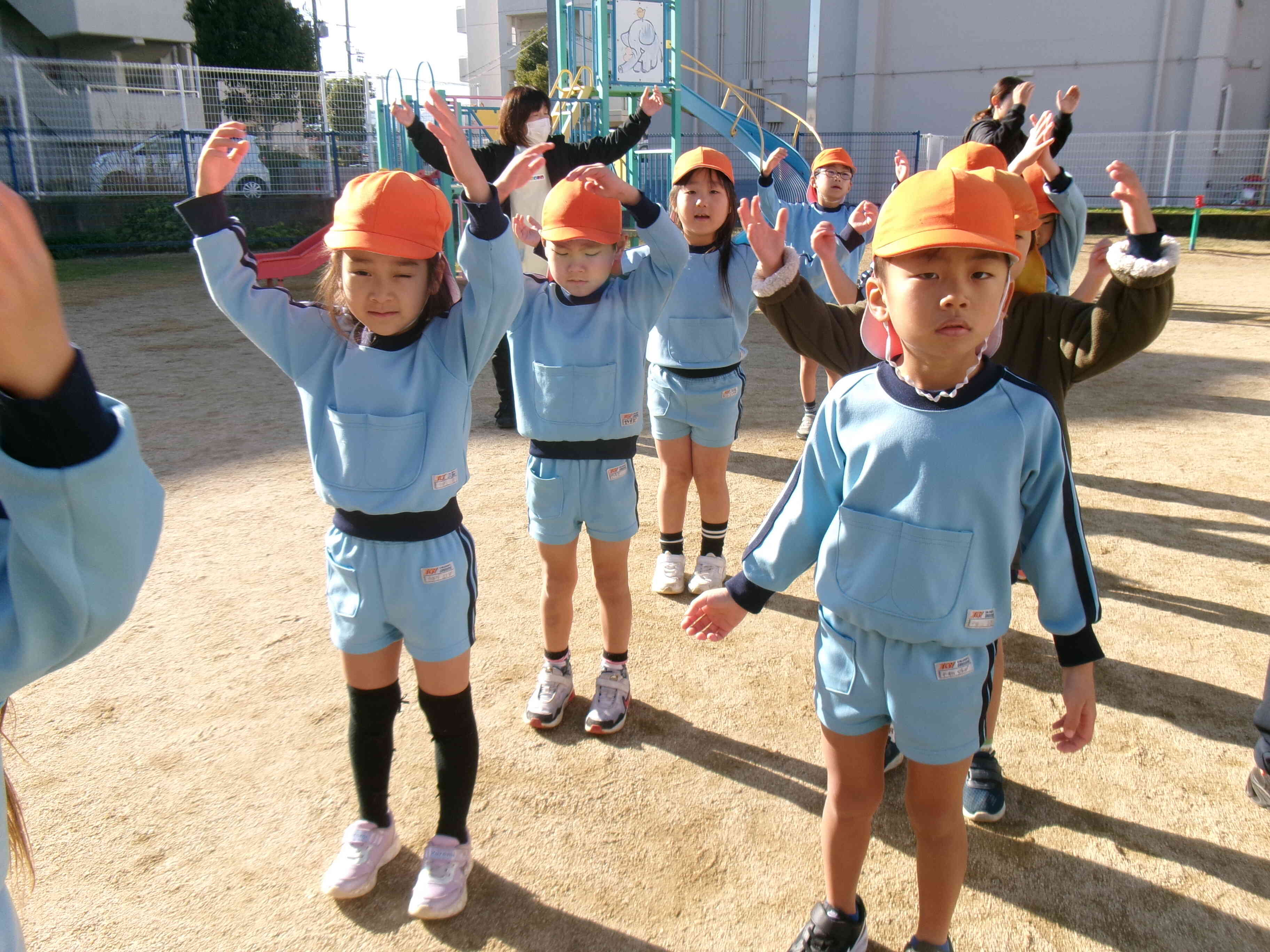 朝の体操頑張ってるよ。