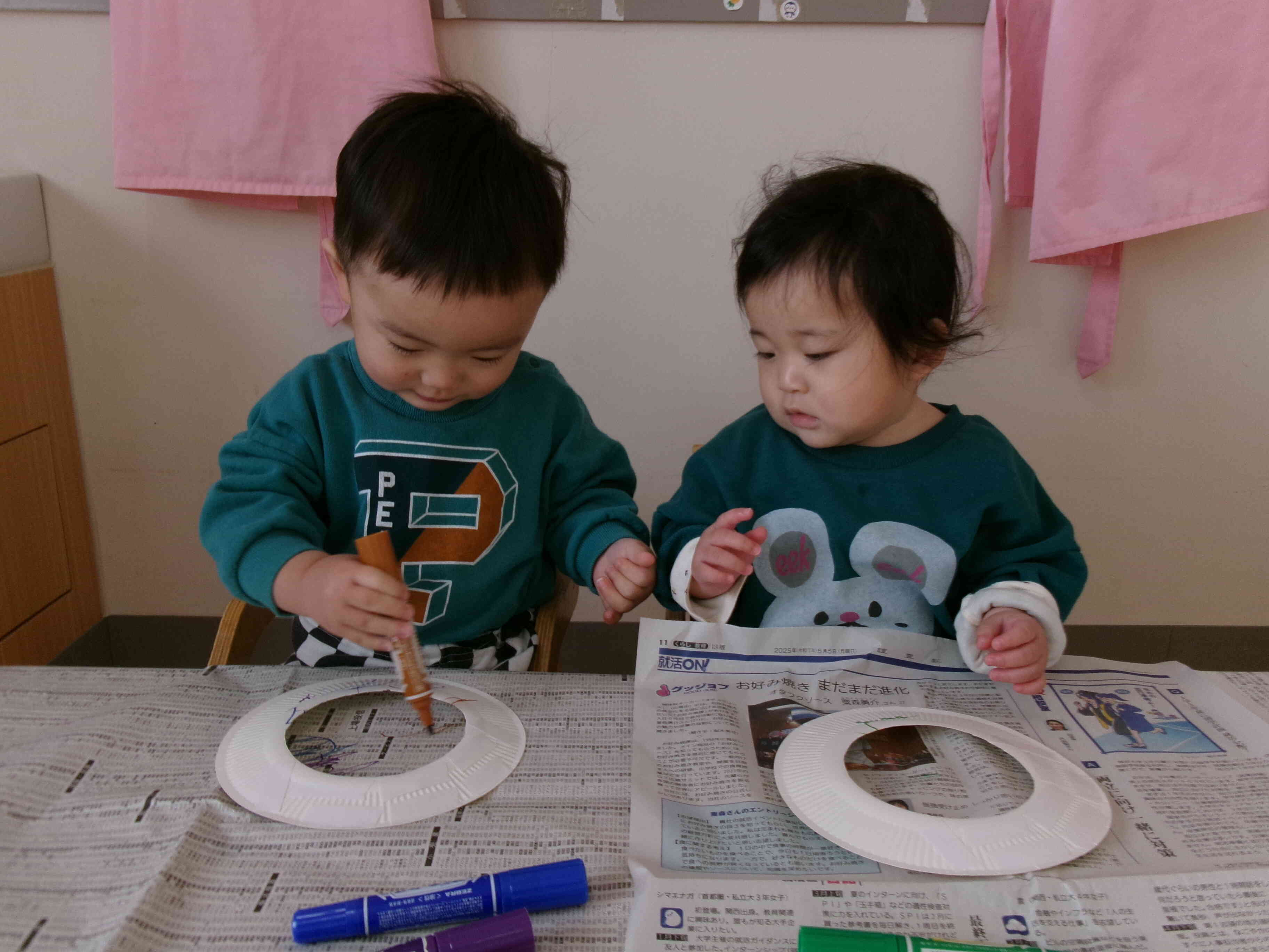 鬼さんの模様を描いたよ！