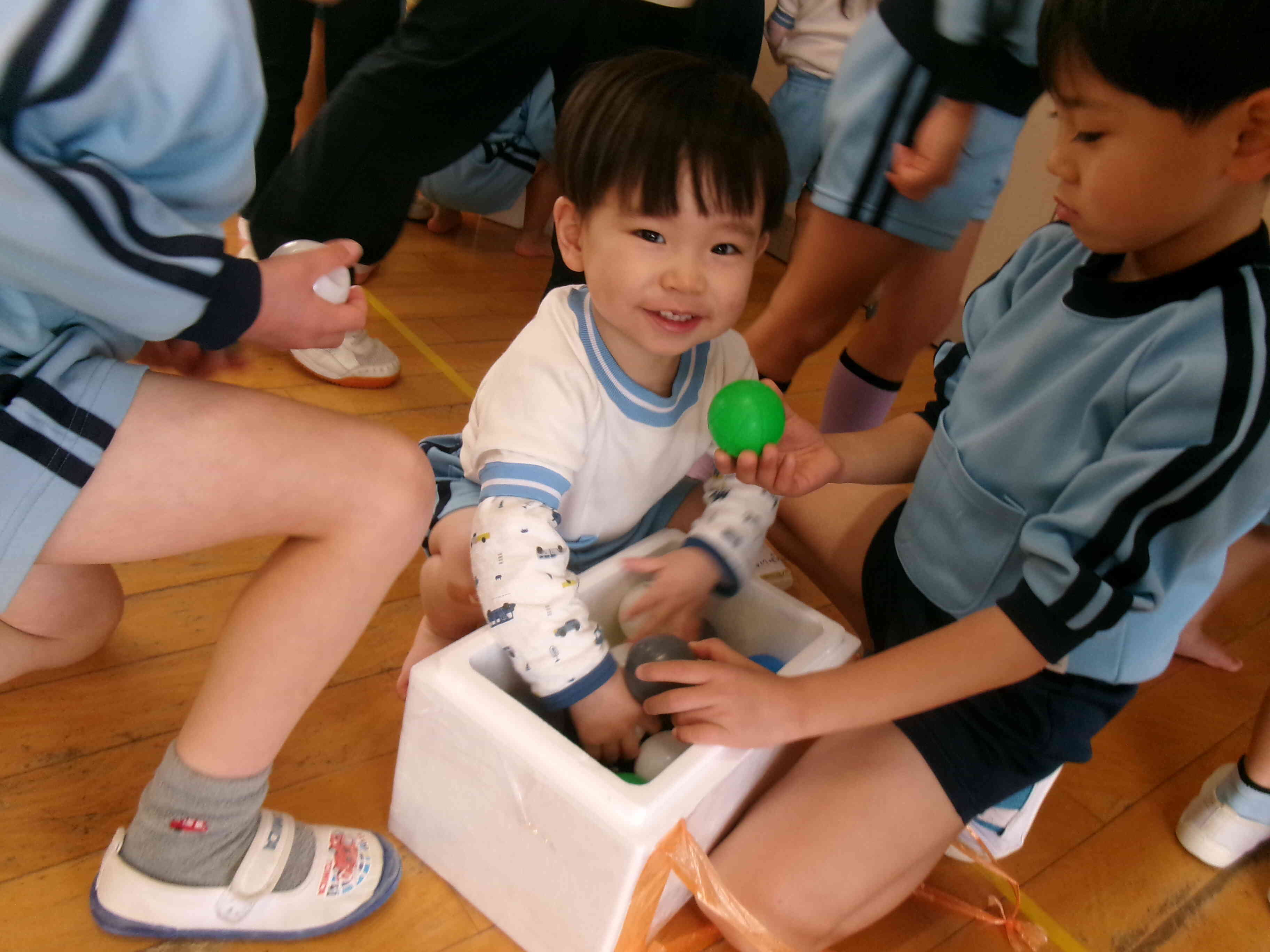 たくさんボールを集めたよ。