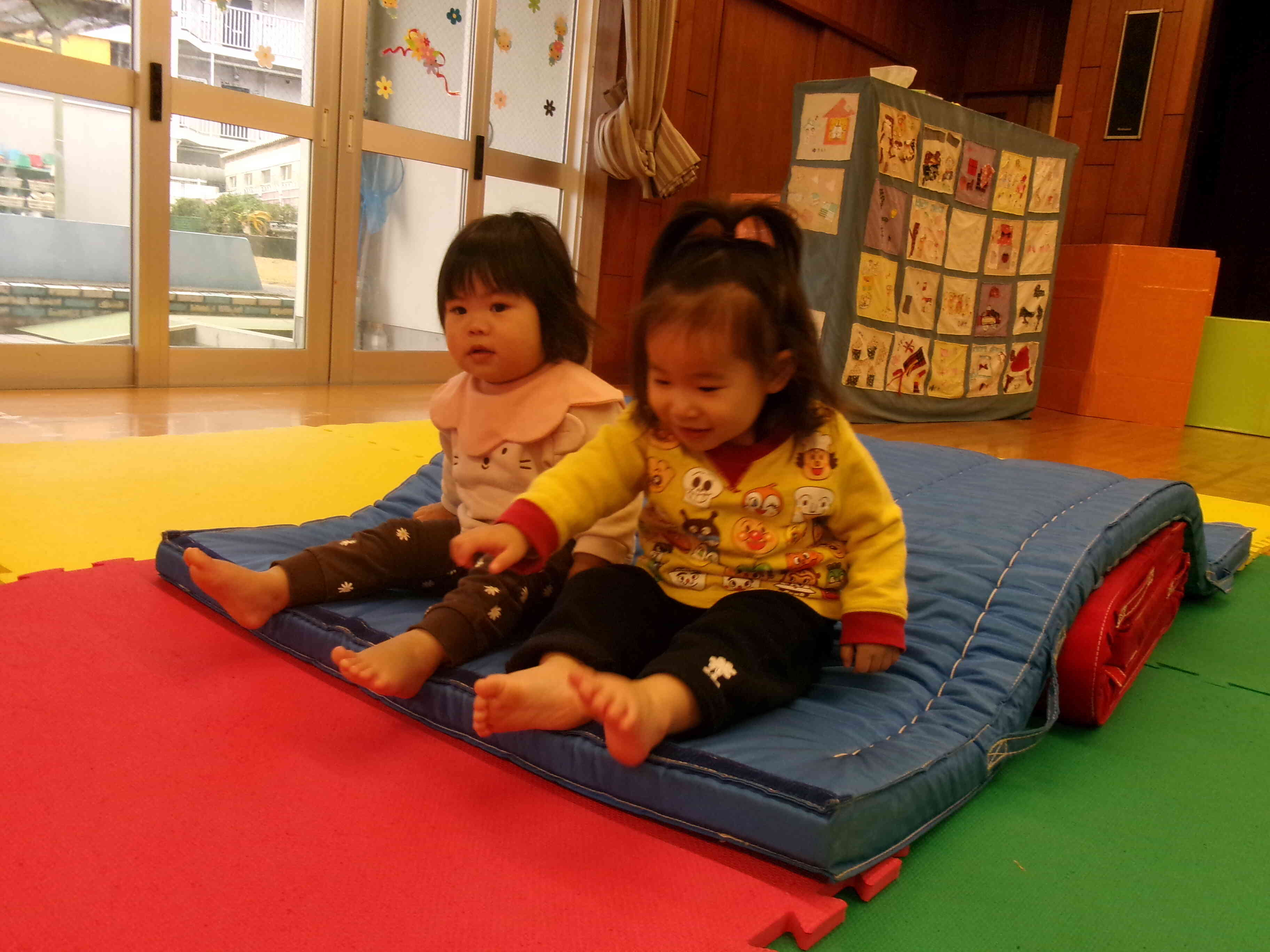 山を登って滑ったよ♪