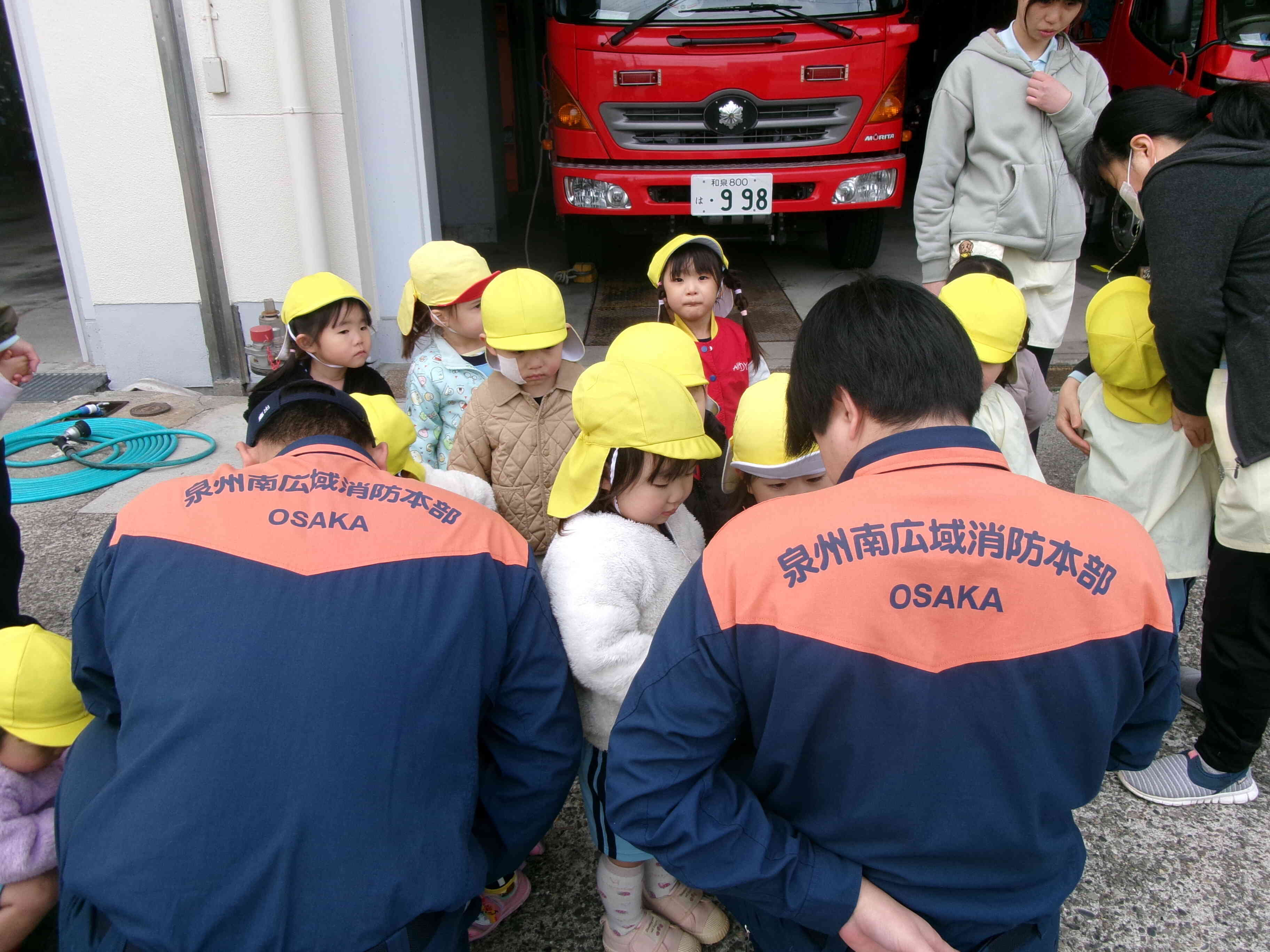 消防士のお兄さんとお話ししたよ！