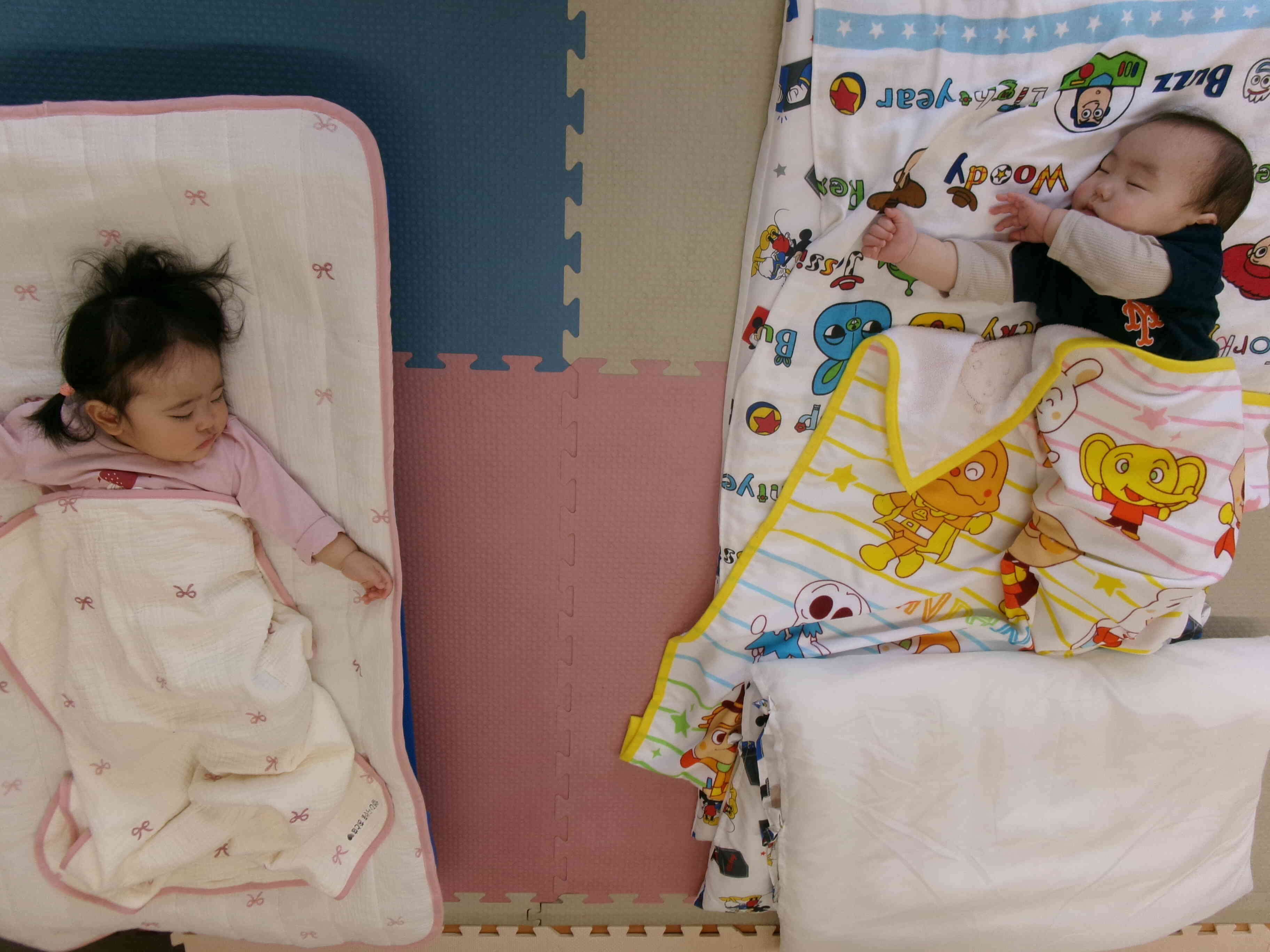 ２人で仲良く、お昼寝タイム zzz